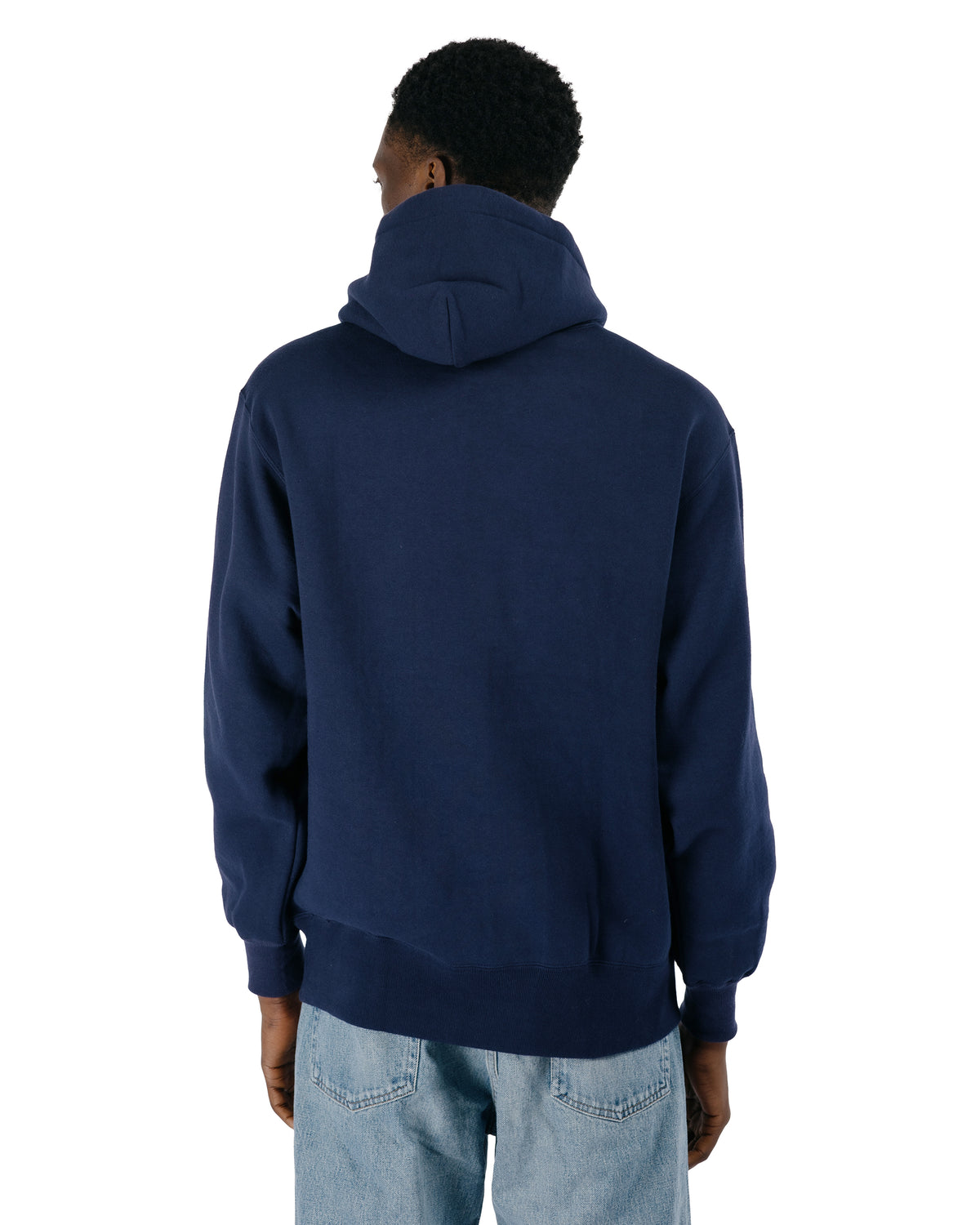 The Real McCoy’s MC24114 10 Oz. Loopwheel Hooded Sweatshirt Navy