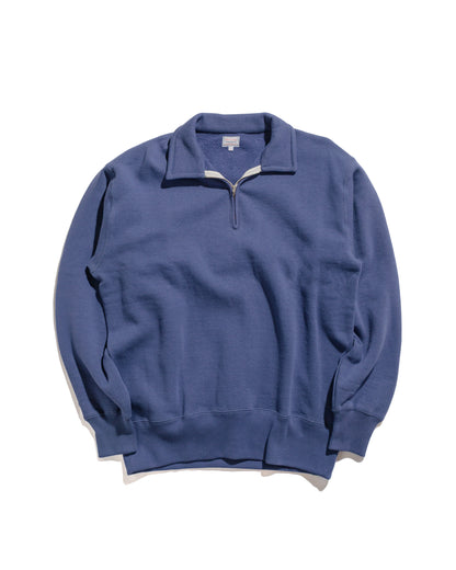 lost & found The Real McCoy's The Real McCoy's MC24115 10 Oz. Loopwheel 1/4 Zip Sweatshirt MQ Navy