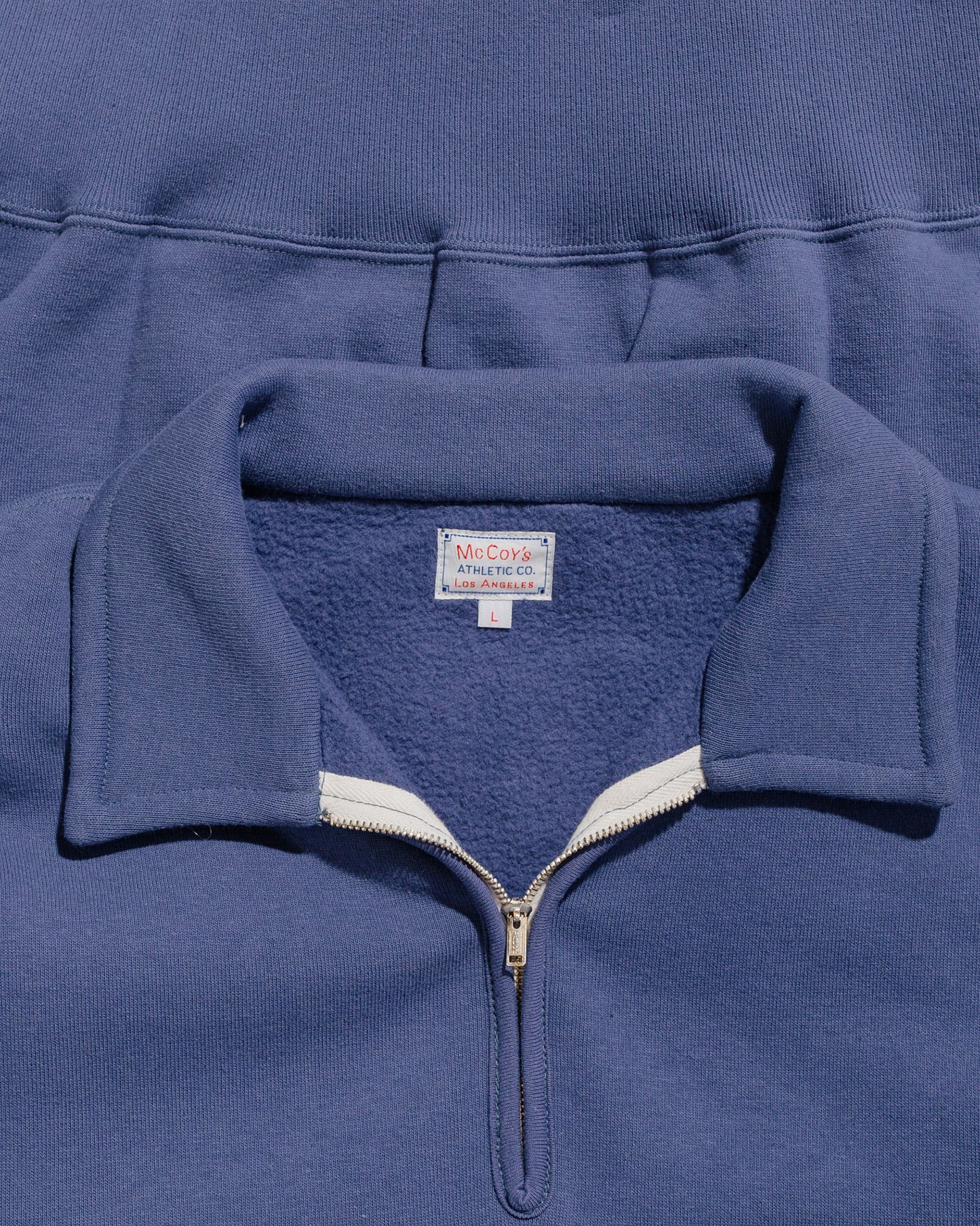 lost & found The Real McCoy's The Real McCoy's MC24115 10 Oz. Loopwheel 1/4 Zip Sweatshirt MQ Navy