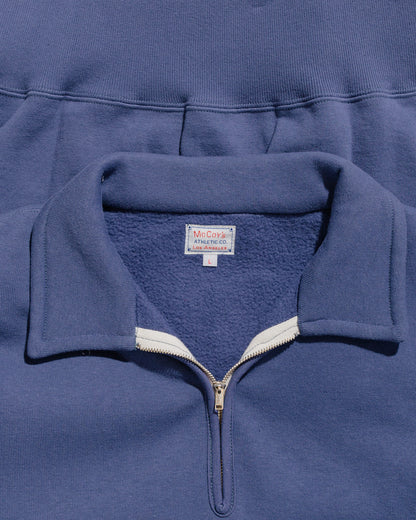 lost & found The Real McCoy's The Real McCoy's MC24115 10 Oz. Loopwheel 1/4 Zip Sweatshirt MQ Navy
