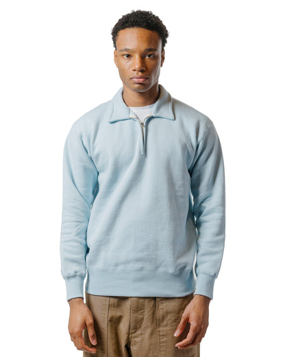lost & found The Real McCoy's The Real McCoy's MC24115 10 Oz. Loopwheel 1/4 Zip Sweatshirt Saxe