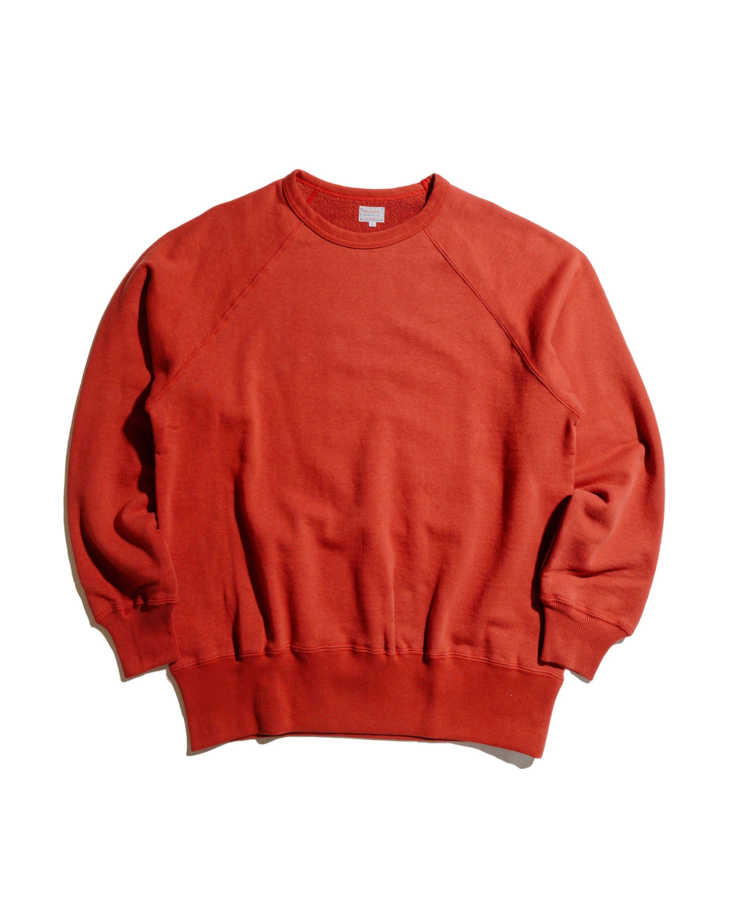 lost & found The Real McCoy's The Real McCoy's MC24117 9 Oz. Loopwheel Raglan Sweatshirt Cherry
