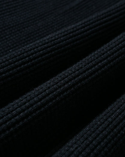 lost & found The Real McCoy's The Real McCoy's MC24122 Waffle Thermal Henley Undershirt L/S Black