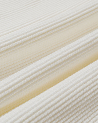 lost & found The Real McCoy's The Real McCoy's MC24122 Waffle Thermal Henley Undershirt L/S White