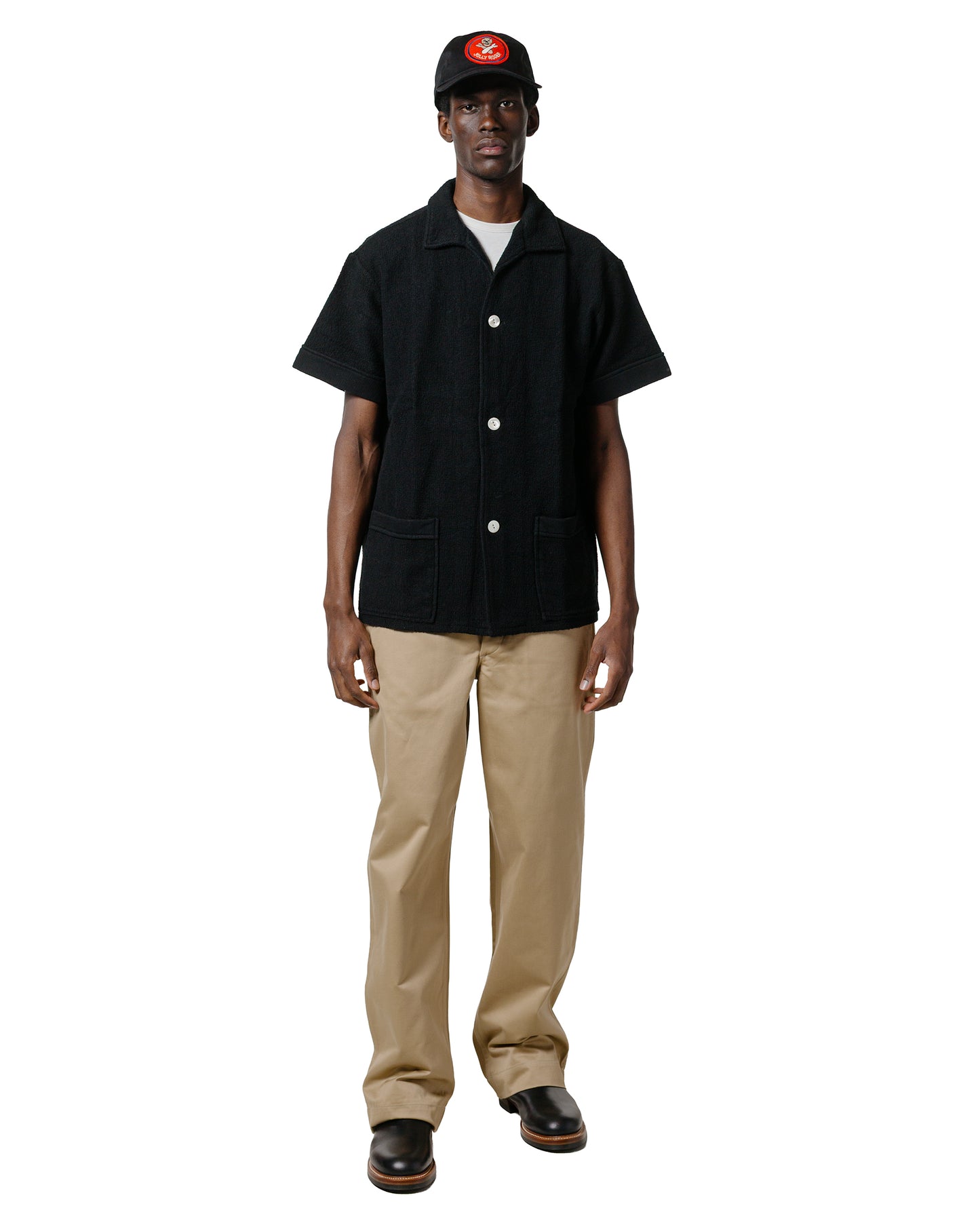 lost & found The Real McCoy's The Real McCoy's MC25001 Cotton Pile Beach Shirt Black