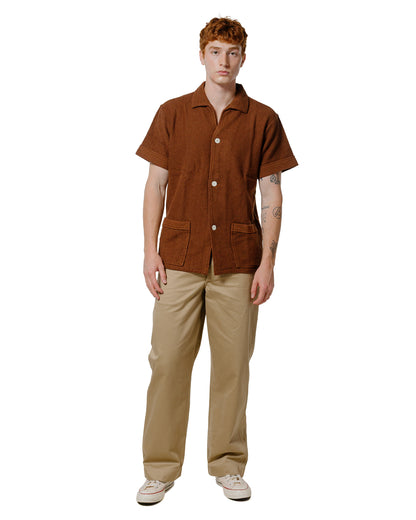 lost & found The Real McCoy's The Real McCoy's MC25001 Cotton Pile Beach Shirt Brown