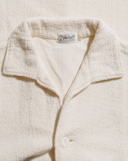 lost & found The Real McCoy's The Real McCoy's MC25001 Cotton Pile Beach Shirt Milk