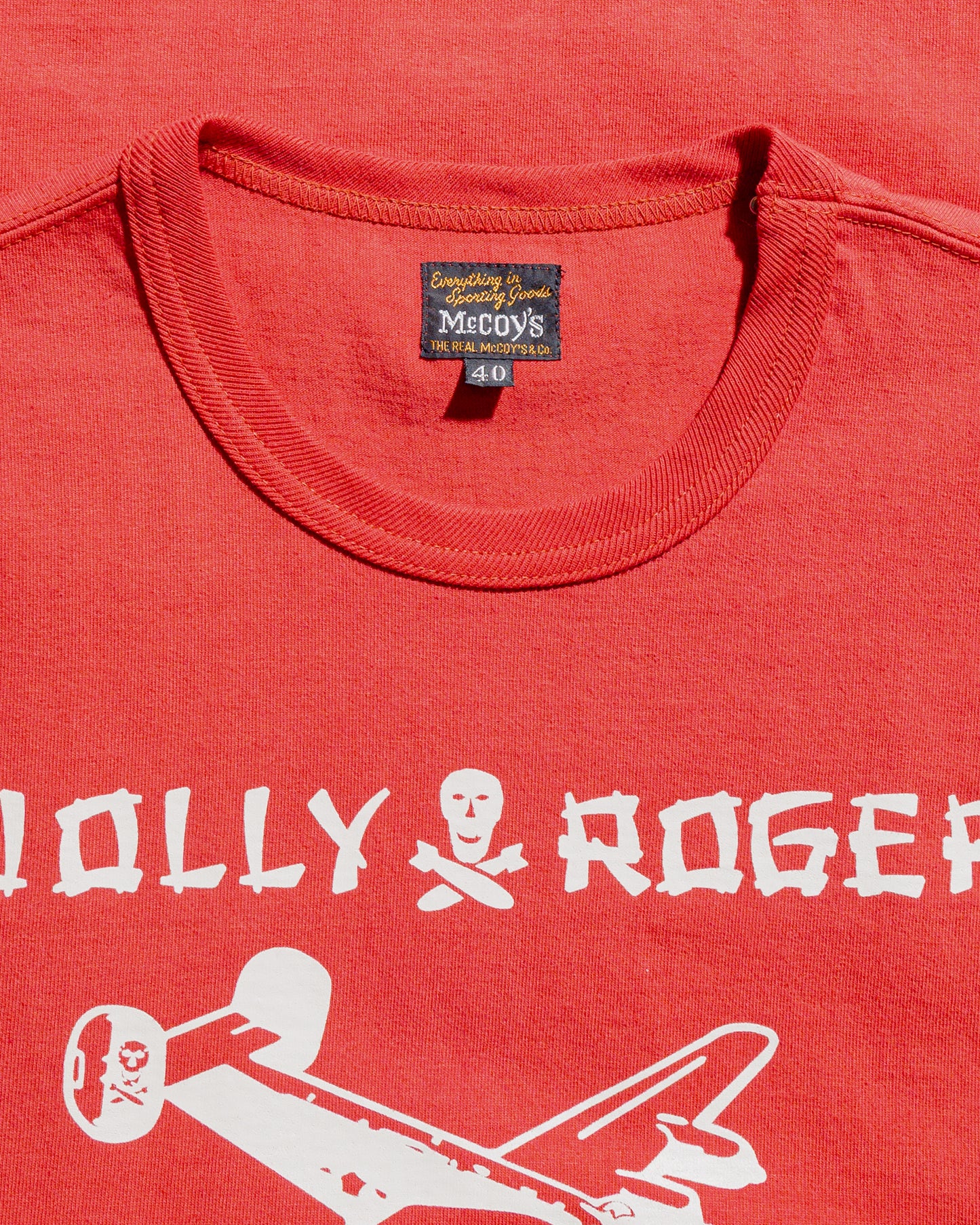lost & found The Real McCoy's The Real McCoy's MC25003 Military Tee / Jolly Roger, Key Field Cherry