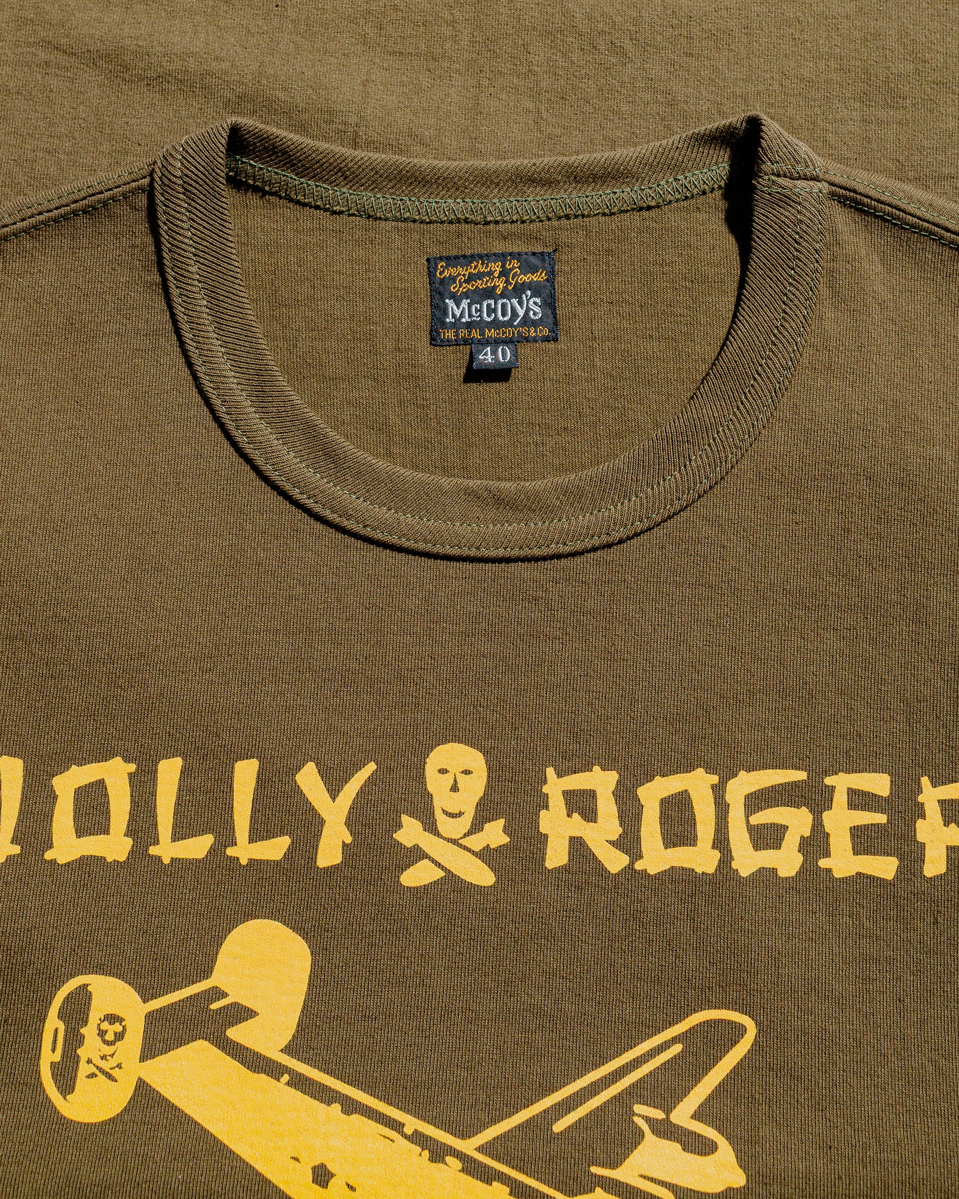 lost & found The Real McCoy's The Real McCoy's MC25003 Military Tee / Jolly Roger, Key Field Olive