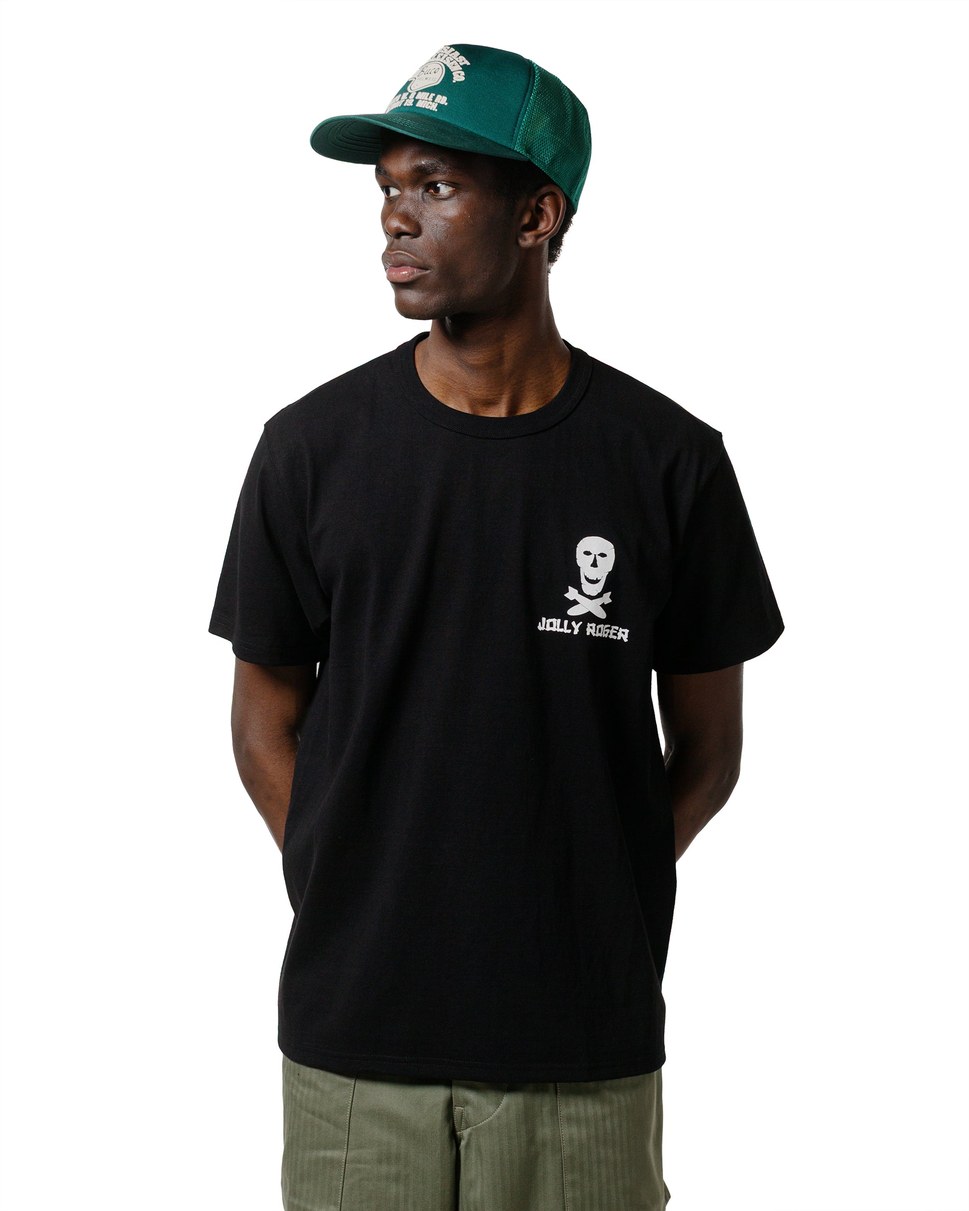 lost & found The Real McCoy's The Real McCoy's MC25004 Military Tee / Jolly Roger, Best Damn Group Black
