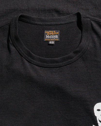 lost & found The Real McCoy's The Real McCoy's MC25004 Military Tee / Jolly Roger, Best Damn Group Black