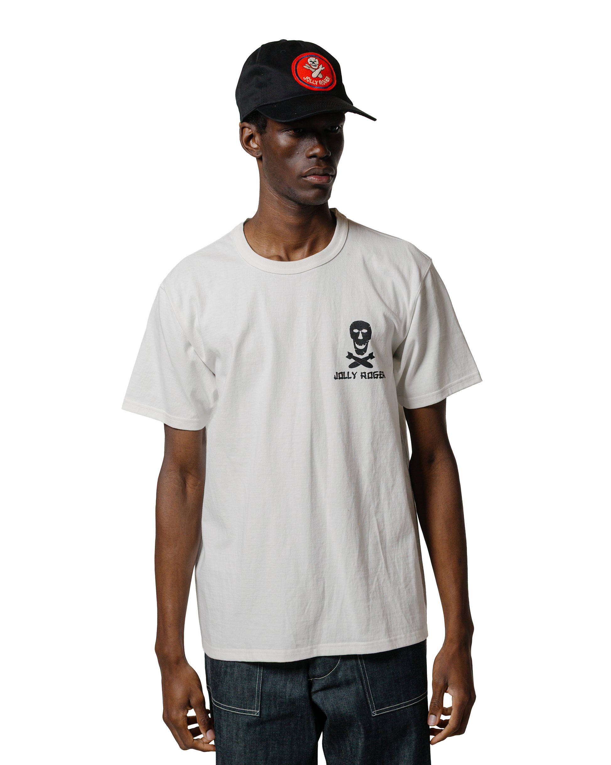 lost & found The Real McCoy's The Real McCoy's MC25004 Military Tee / Jolly Roger, Best Damn Group White