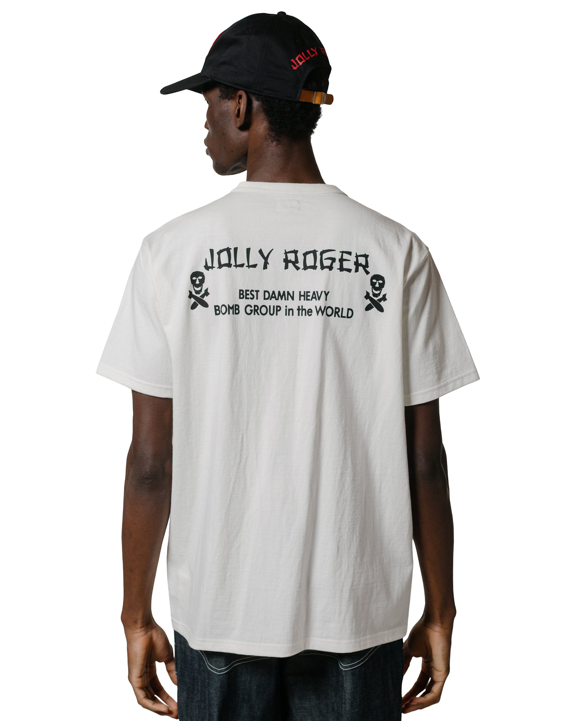 lost & found The Real McCoy's The Real McCoy's MC25004 Military Tee / Jolly Roger, Best Damn Group White