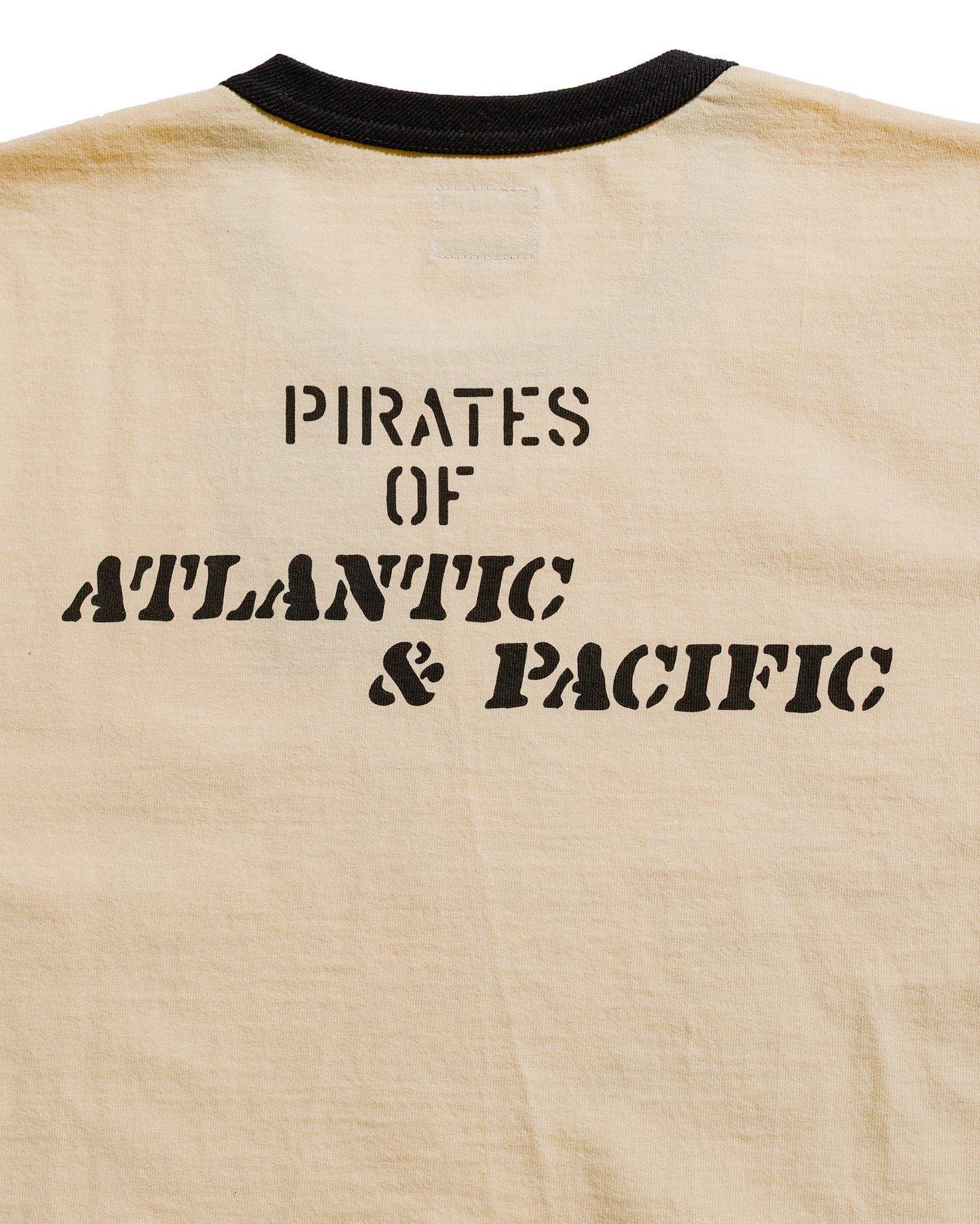 lost & found The Real McCoy's The Real McCoy's MC25005 Military Tee / USS Kidd Ecru/Black