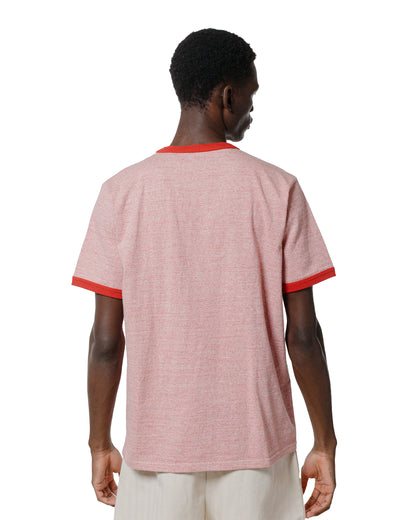 lost & found The Real McCoy's The Real McCoy's MC25014 Pocket Tee / Heather Color, Ringer Red