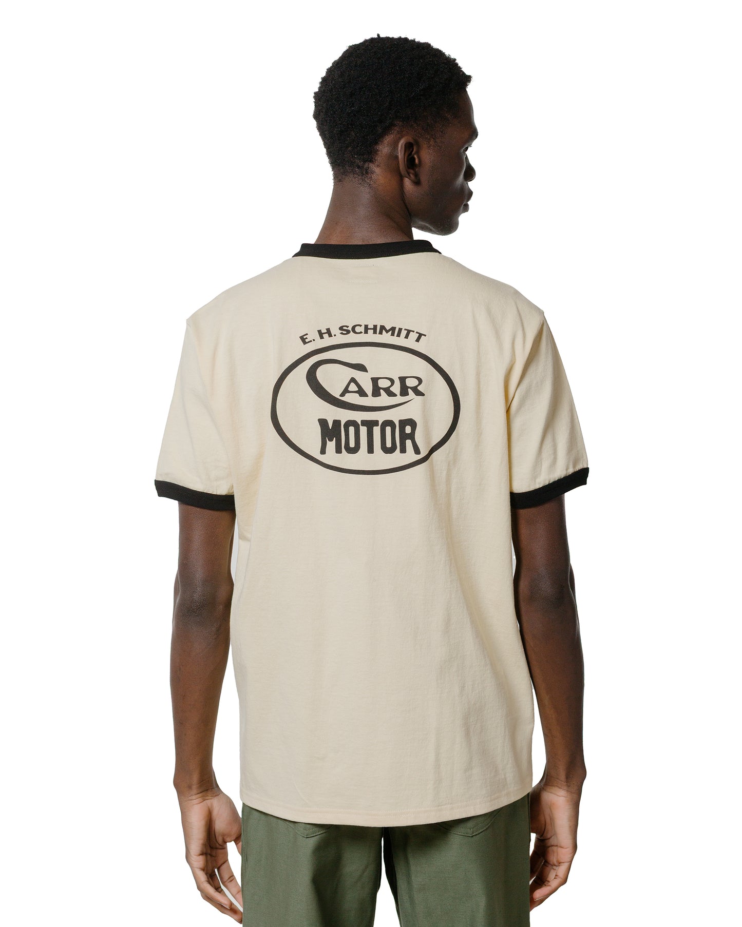 lost & found The Real McCoy's The Real McCoy's MC25016 Joe McCoy Tee / Whiz Gunner Ecru/Black