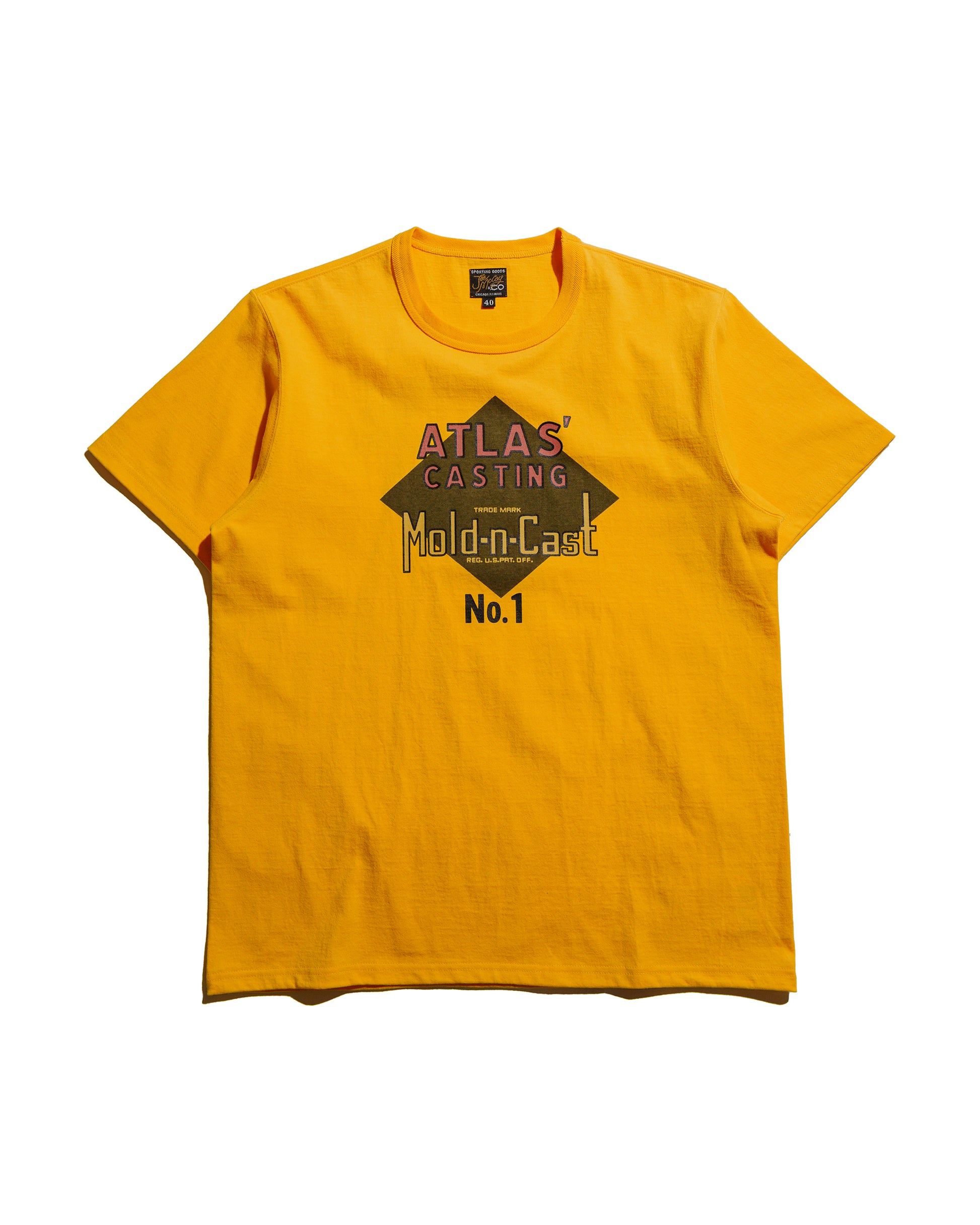 lost & found The Real McCoy's The Real McCoy's MC25017 Joe McCoy Tee / Atlas' Casting Yellow
