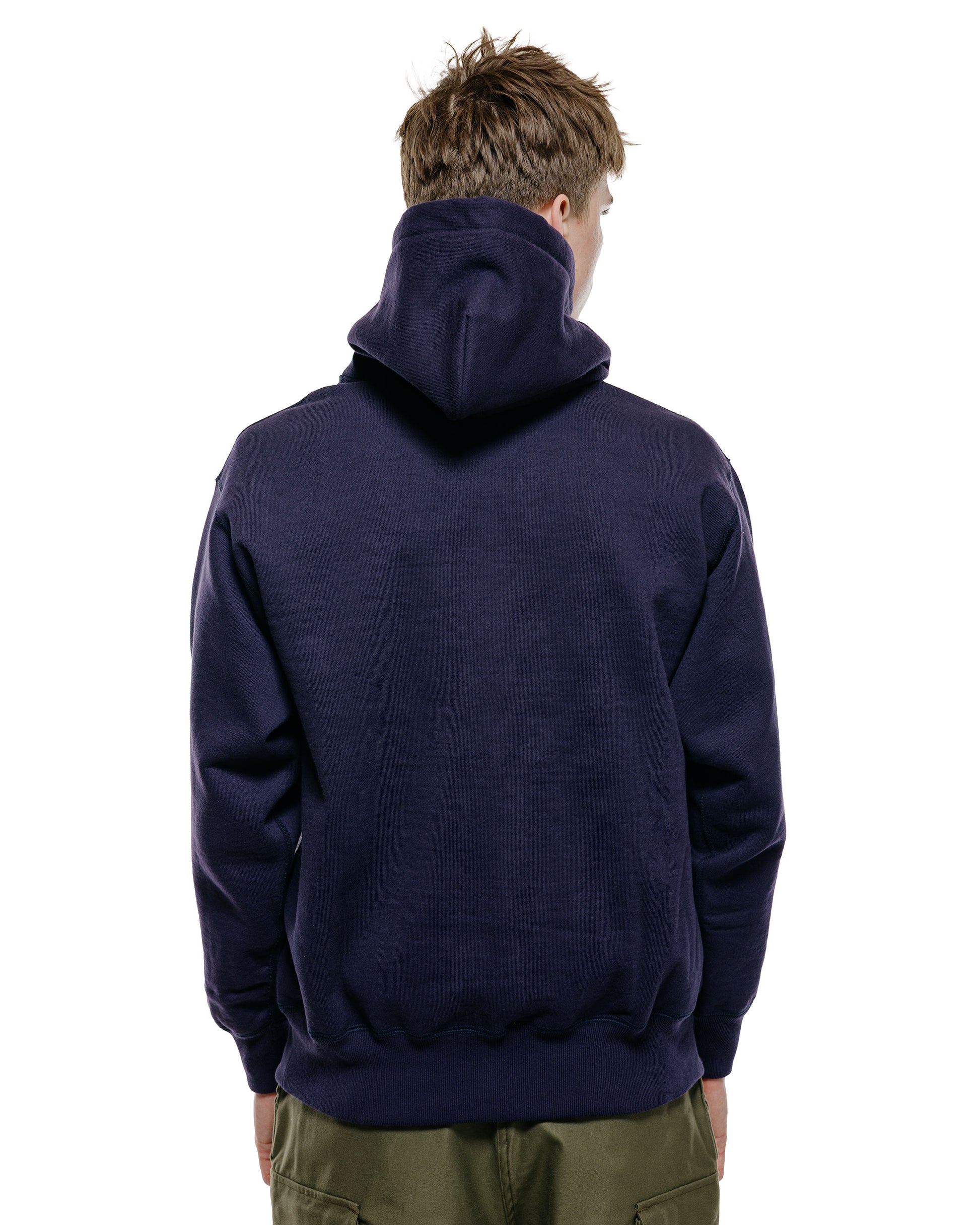 lost & found The Real McCoy's The Real McCoy's MC25105 12oz. Ball Park Hooded Sweatshirt L.Navy