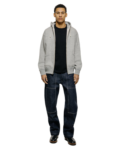 lost & found The Real McCoy's The Real McCoy's MC25106 12 Oz. Ball Park F/Z Hooded Sweatshirt M.Gray