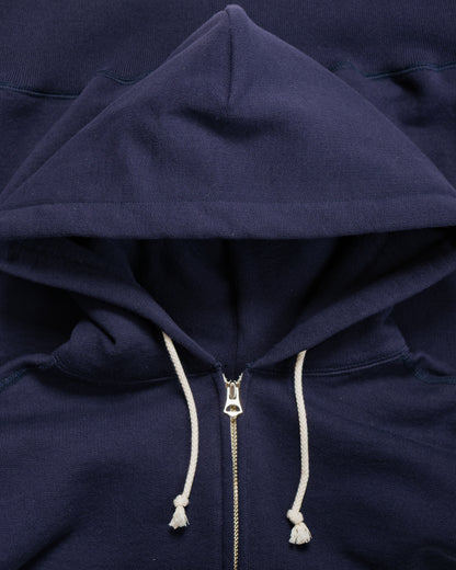 lost & found The Real McCoy's The Real McCoy's MC25106 12 Oz. Ball Park F/Z Hooded Sweatshirt L.Navy
