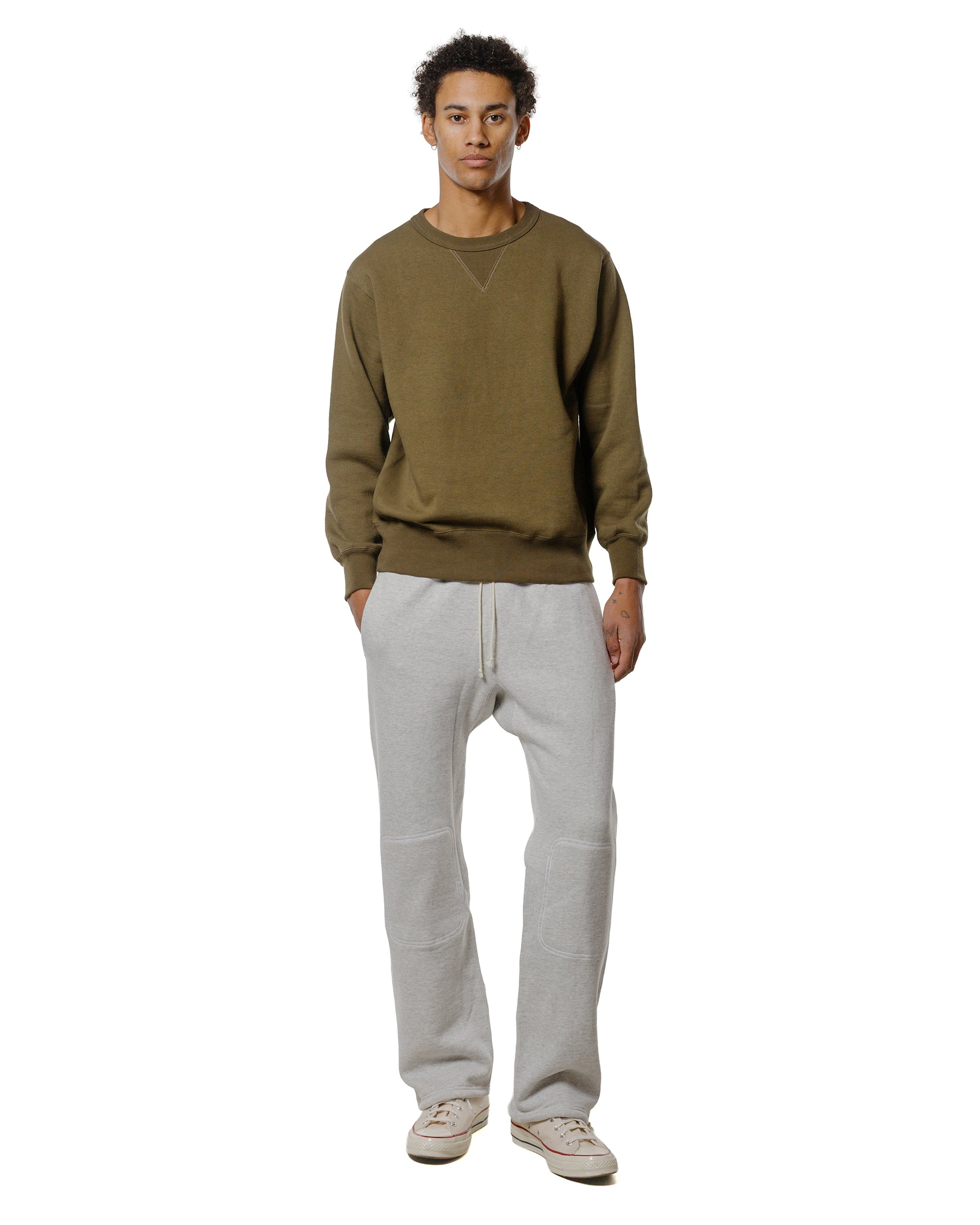 lost & found The Real McCoy's The Real McCoy's MC25114 U.S.N. Double-knee Sweatpants Snow Gray