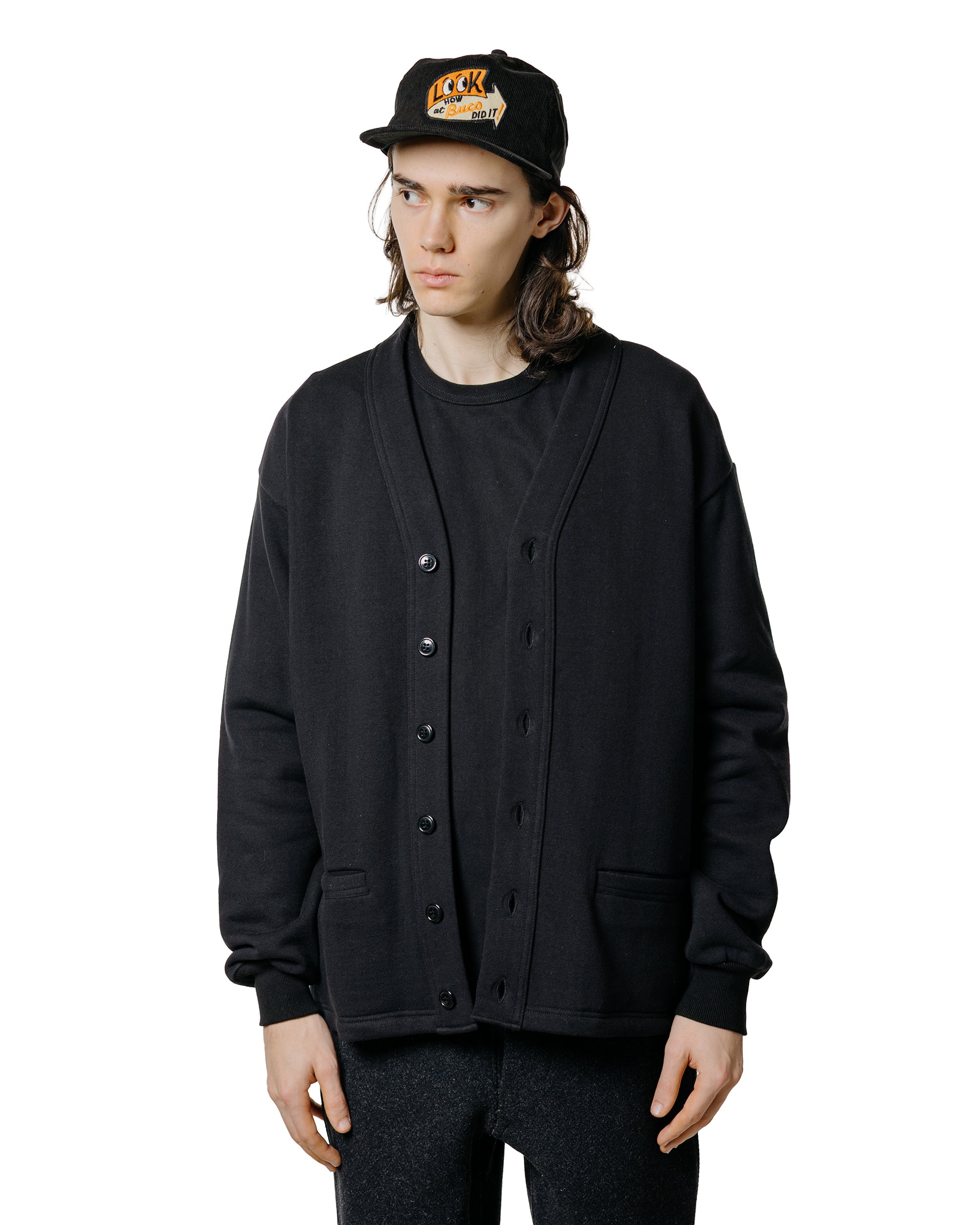 lost & found The Real McCoy's The Real McCoy's MC25115 10oz. Loopwheel Sweatshirt Cardigan Black