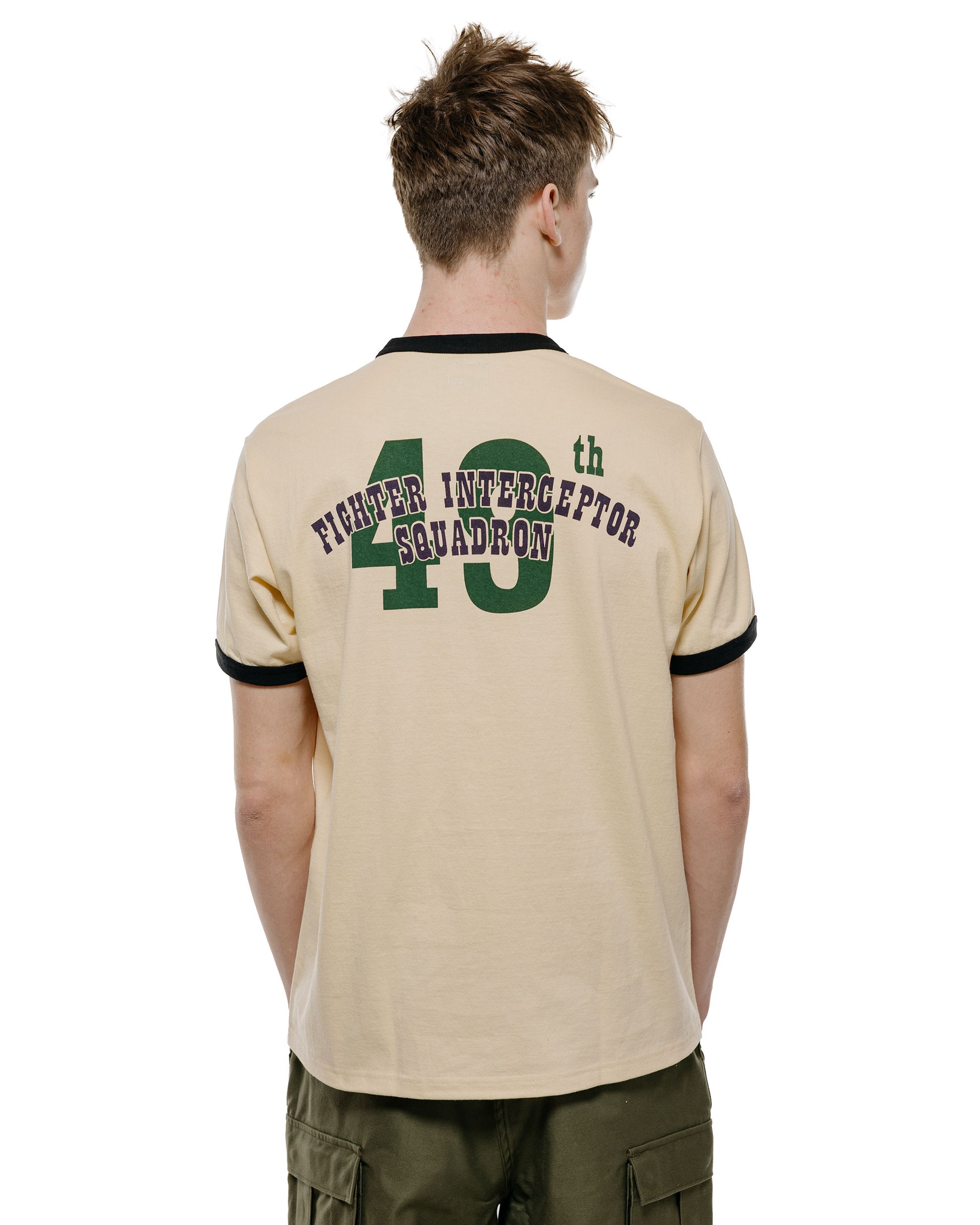 lost & found The Real McCoy's The Real McCoy's MC26009 Military Tee / Voodoo, Colored Ecru/Black