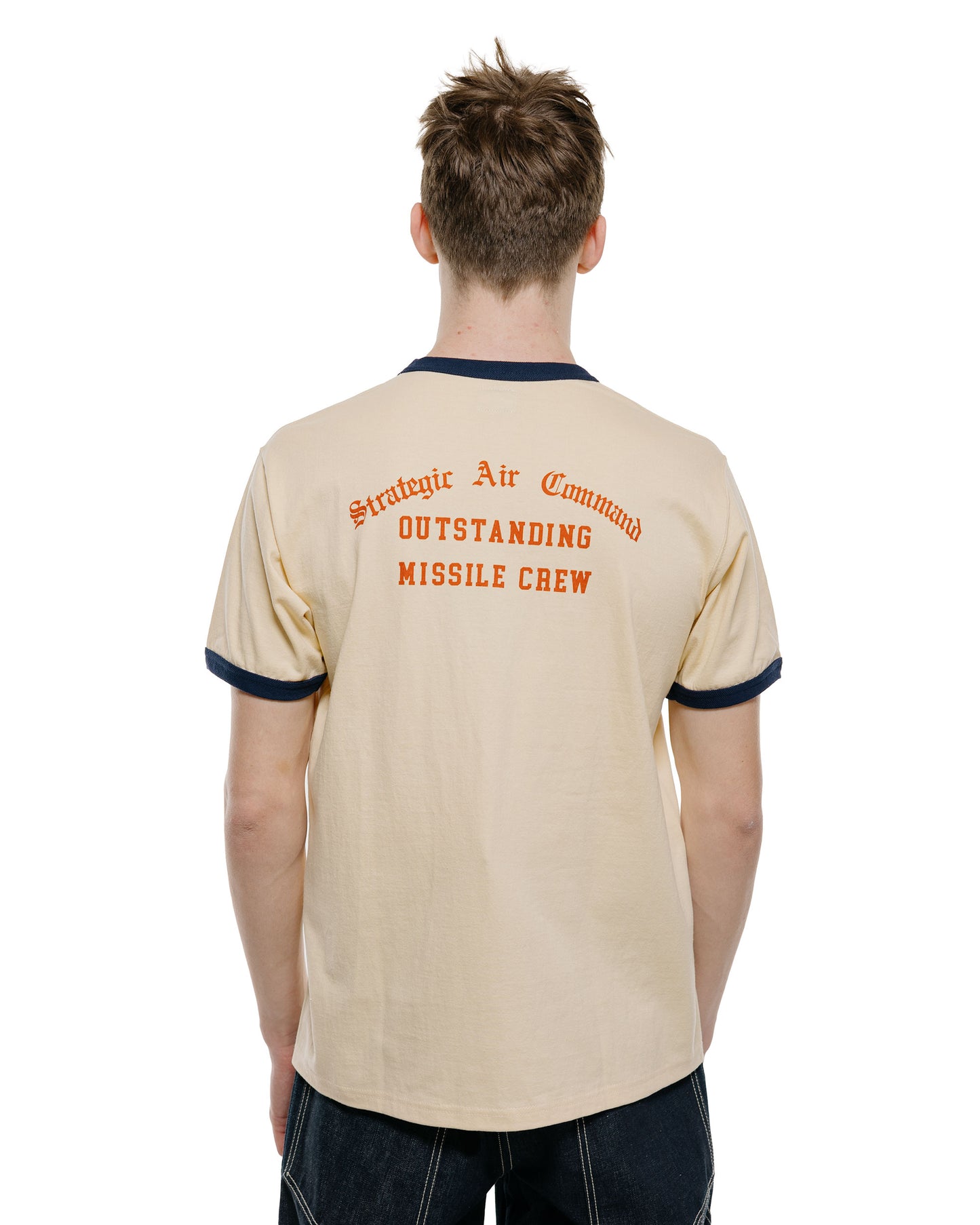 lost & found The Real McCoy's The Real McCoy's MC26013 Military Tee / Strategic Air Commando Ecru/Navy