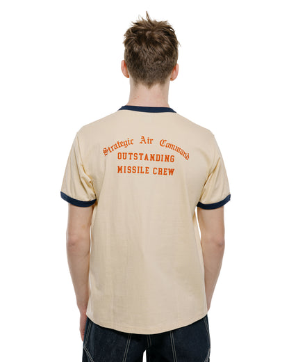 lost & found The Real McCoy's The Real McCoy's MC26013 Military Tee / Strategic Air Commando Ecru/Navy