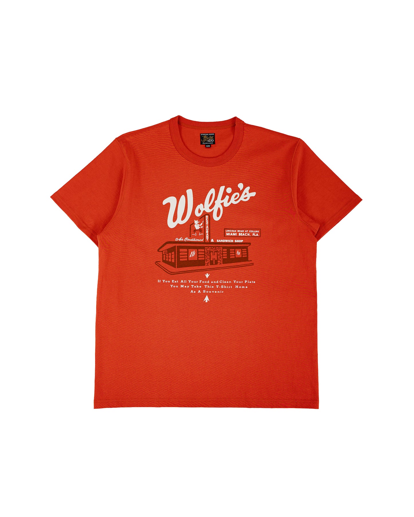 lost & found The Real McCoy's The Real McCoy's MC26039 Joe Mccoy Tee / Where Else But... Wolfie's Cherry