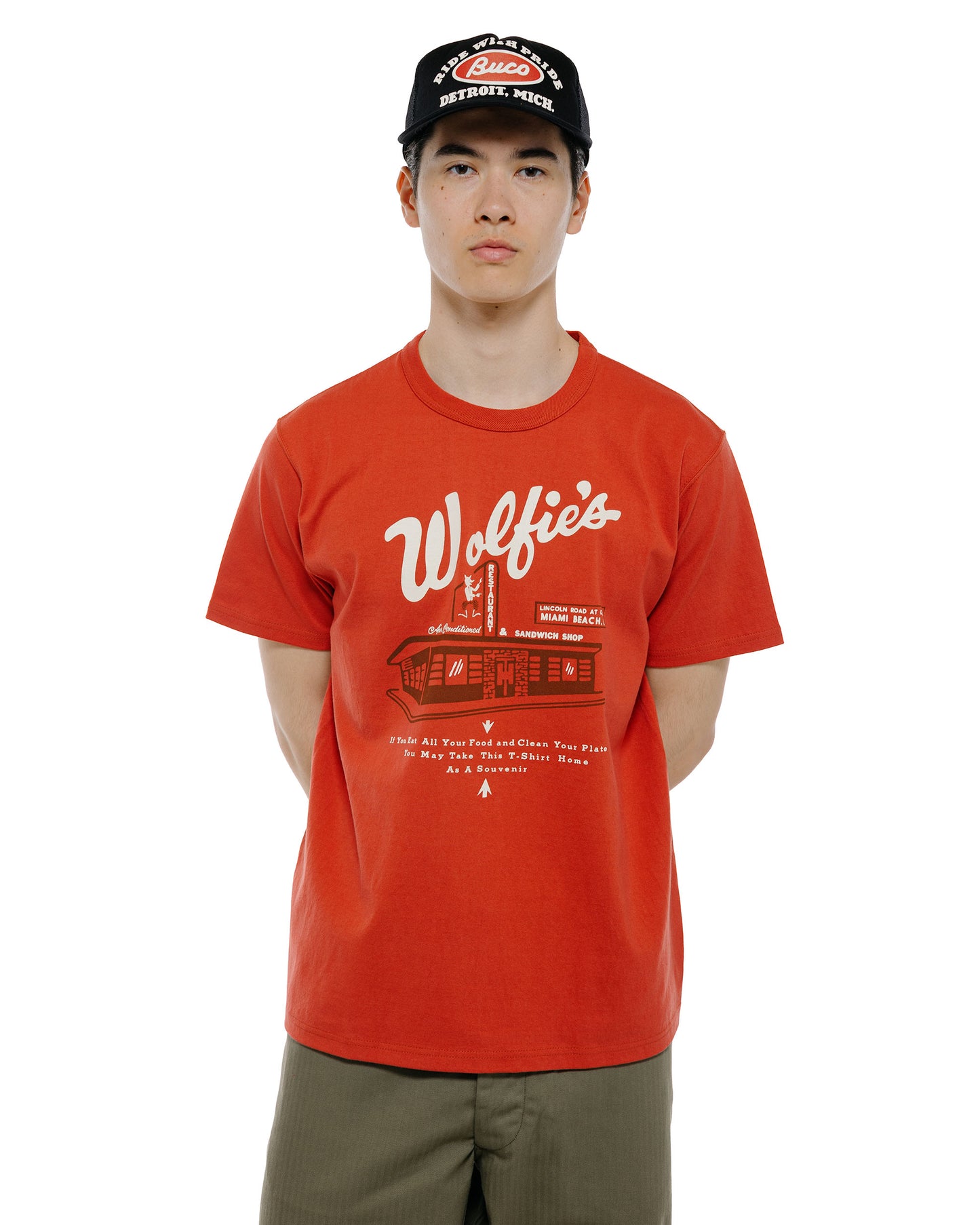 lost & found The Real McCoy's The Real McCoy's MC26039 Joe Mccoy Tee / Where Else But... Wolfie's Cherry