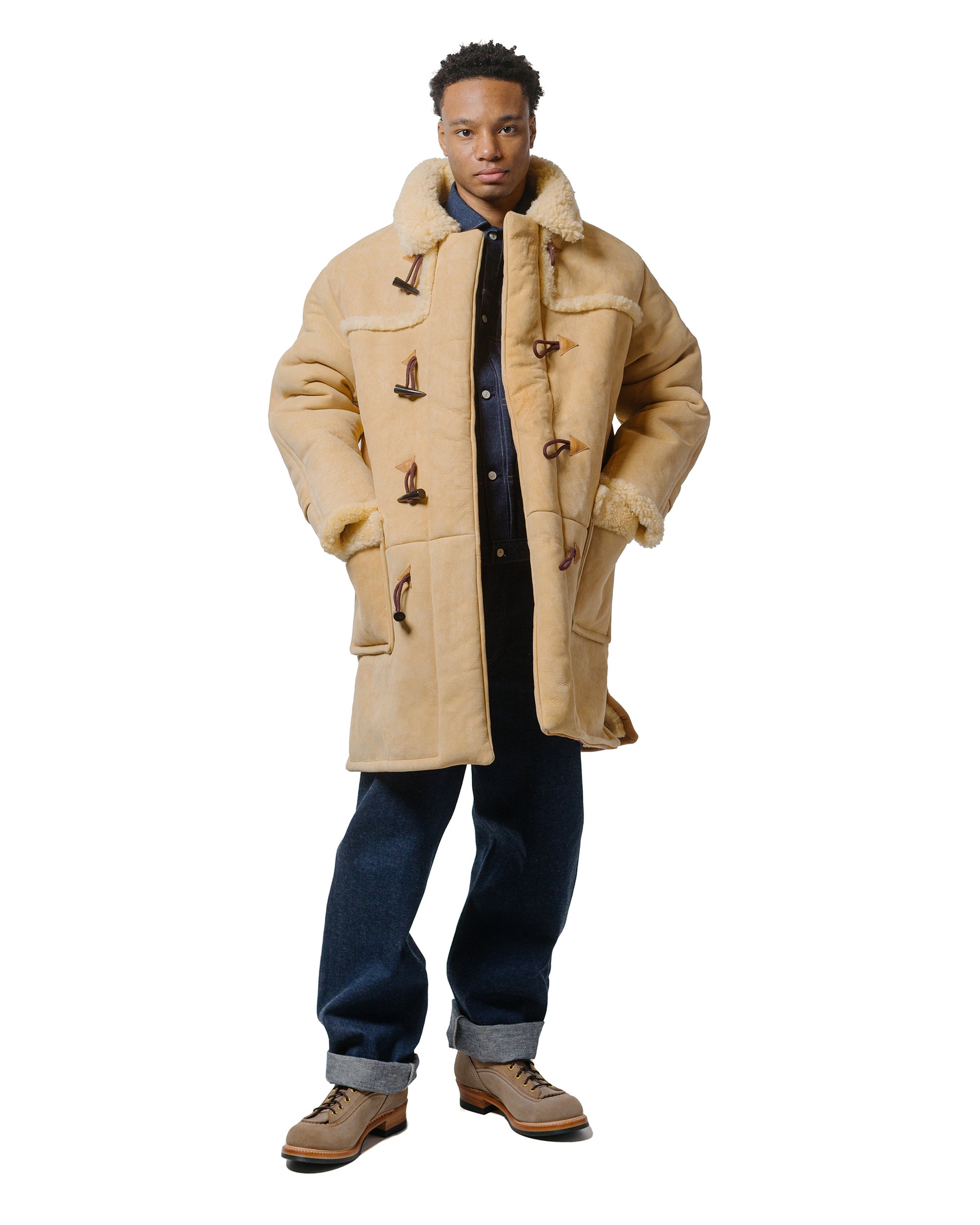 lost & found The Real McCoy's The Real McCoy's MJ21123 Mouton Duffle Coat Beige