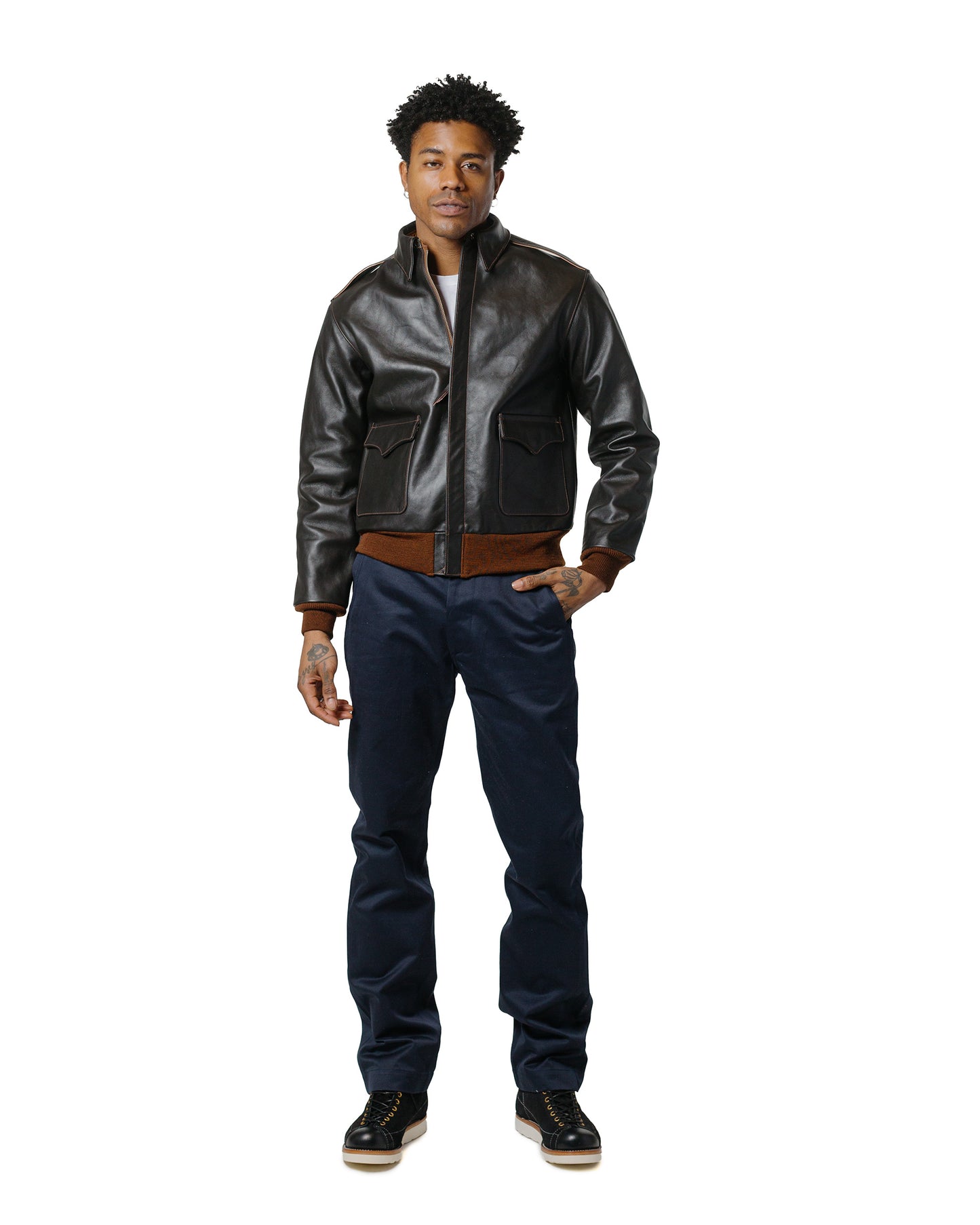 lost & found The Real McCoy's The Real McCoy's MJ22001 Type A-2 Real McCoy Mfg. Co. (Model 220) Seal Brown