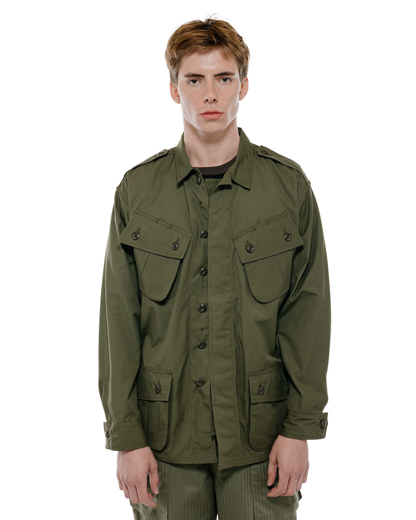 The Real McCoy's MJ22006 Coat, Man's, Combat, Tropical (Model 220) Olive