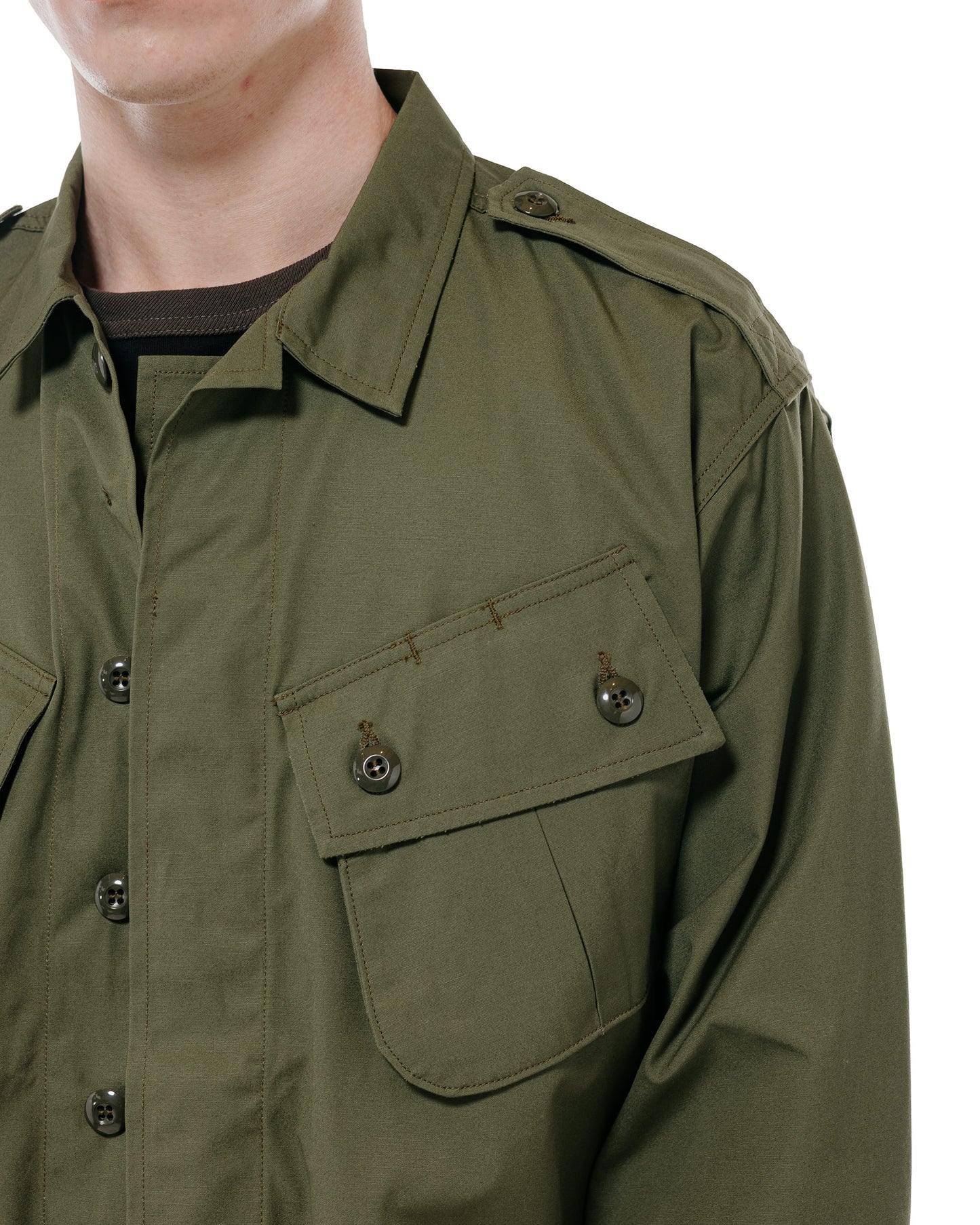 The Real McCoy's MJ22006 Coat, Man's, Combat, Tropical (Model 220) Olive