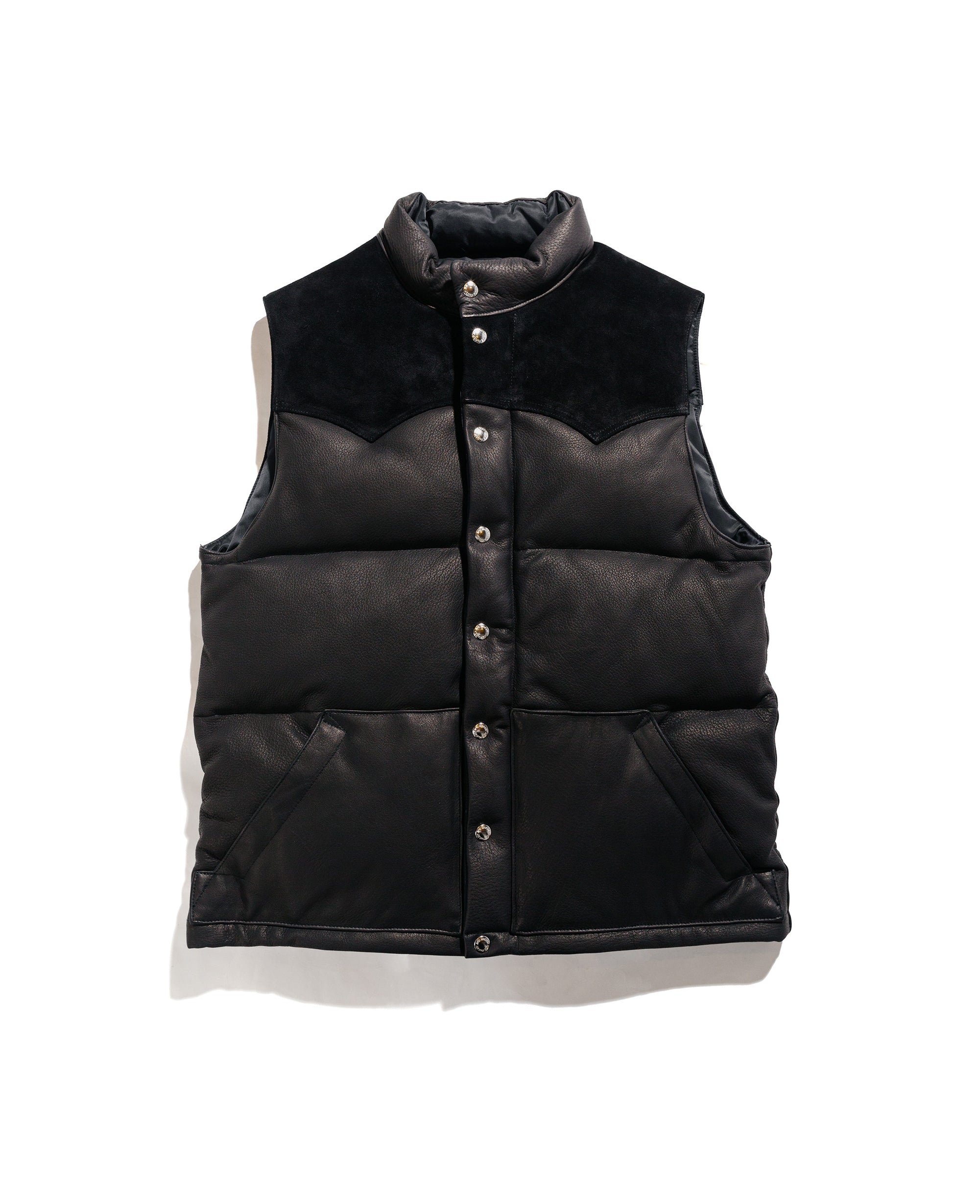 lost & found The Real McCoy's The Real McCoy's MJ22119 Deerskin Down Vest Black