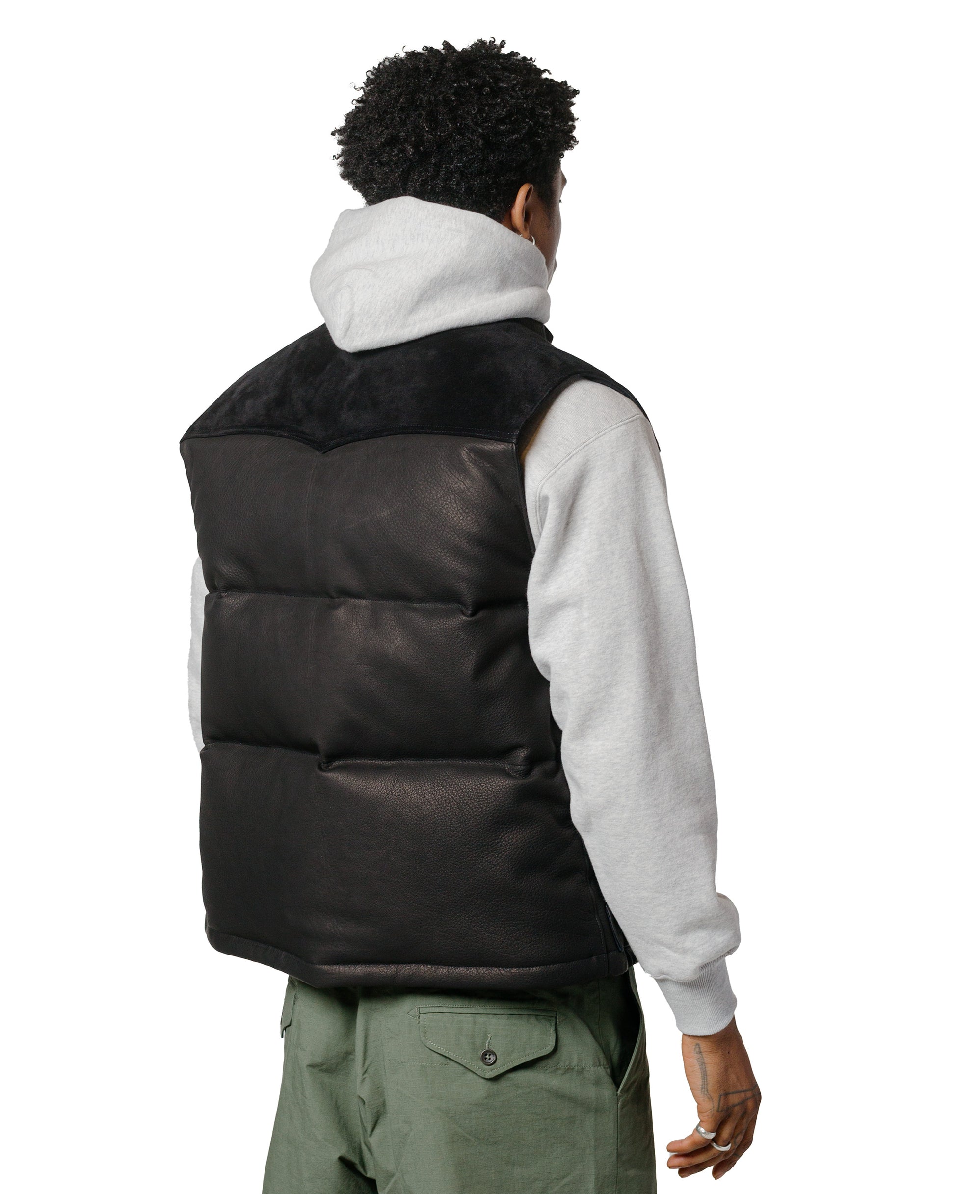 lost & found The Real McCoy's The Real McCoy's MJ22119 Deerskin Down Vest Black