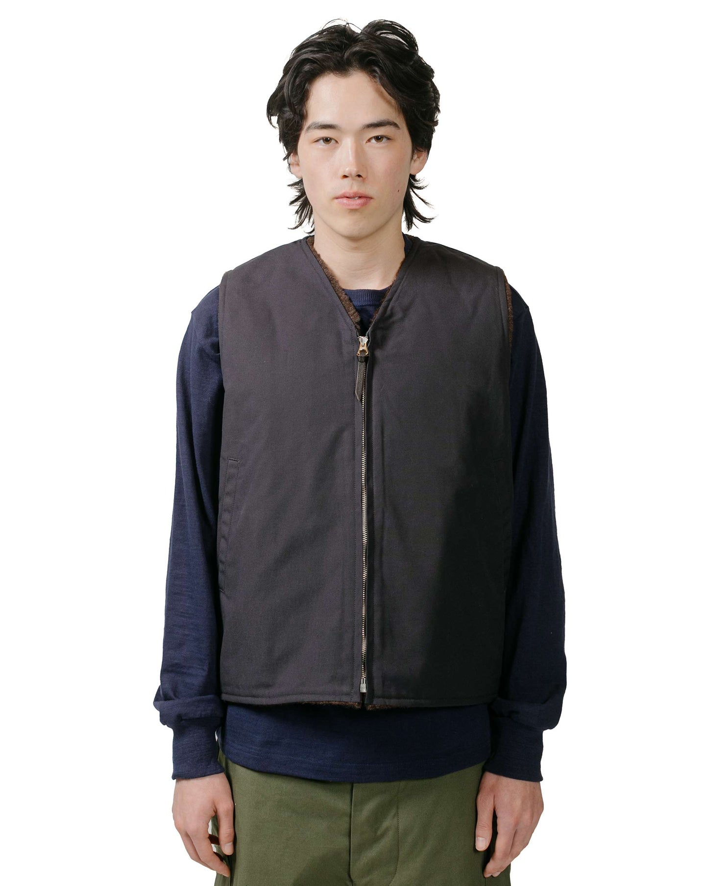 lost & found The Real McCoy's The Real McCoy's MJ23107 USN Alpaca Vest Navy