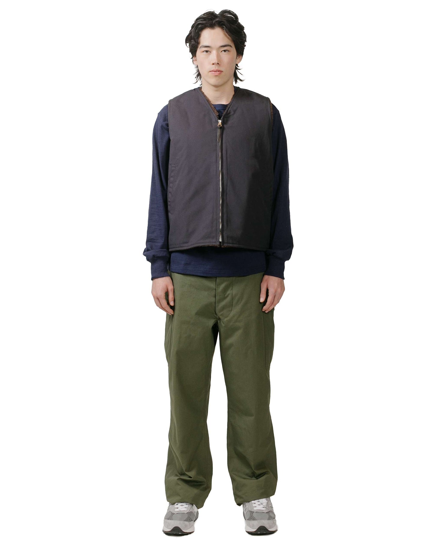 lost & found The Real McCoy's The Real McCoy's MJ23107 USN Alpaca Vest Navy