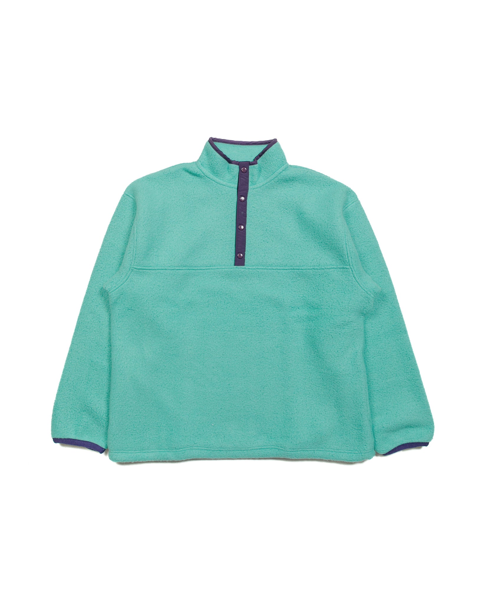 The Real McCoy's MJ23114 Snap Front Pull-Over Fleece Teal