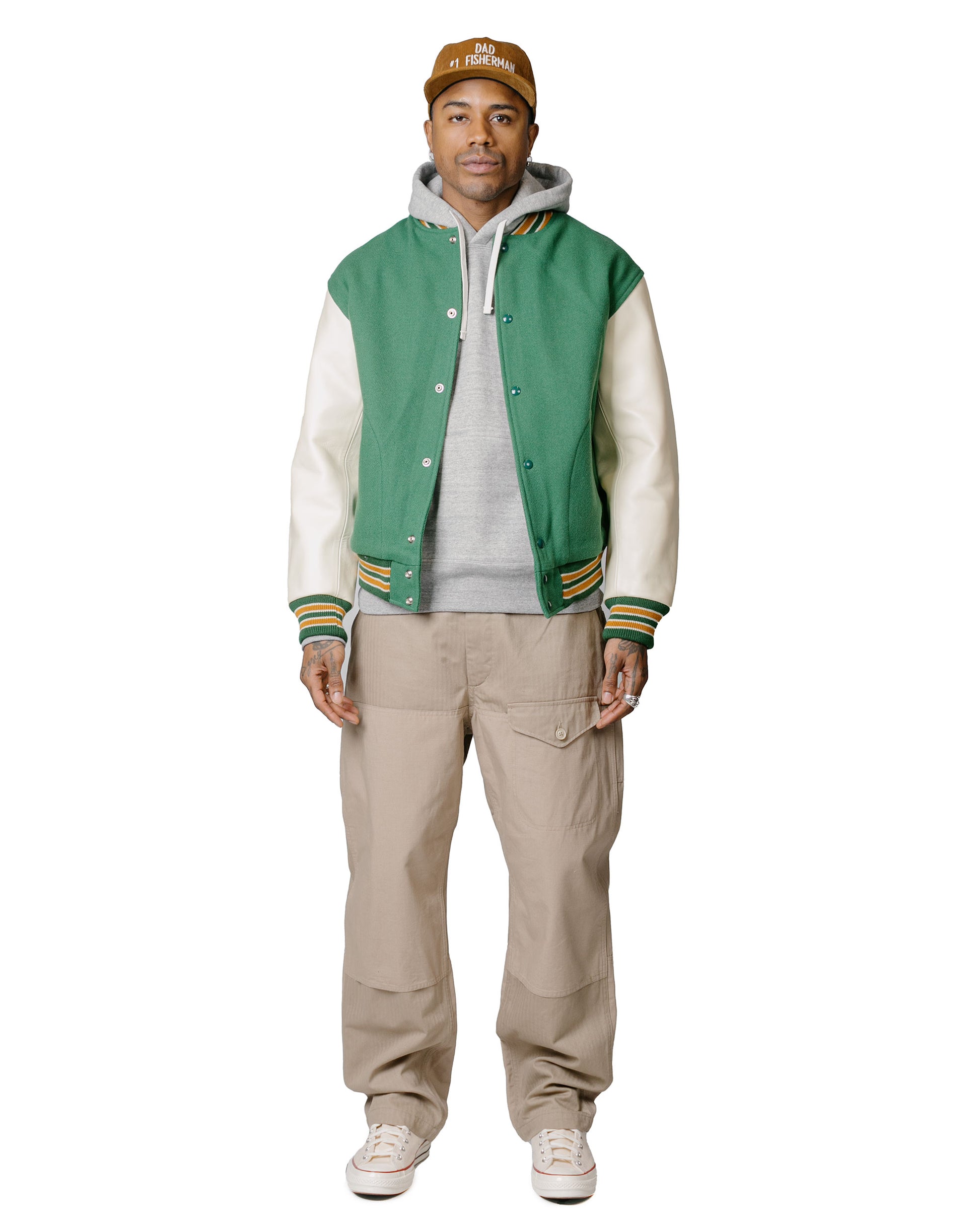 lost & found The Real McCoy's The Real McCoy's MJ23120 Wool Varsity Jacket Shamrock