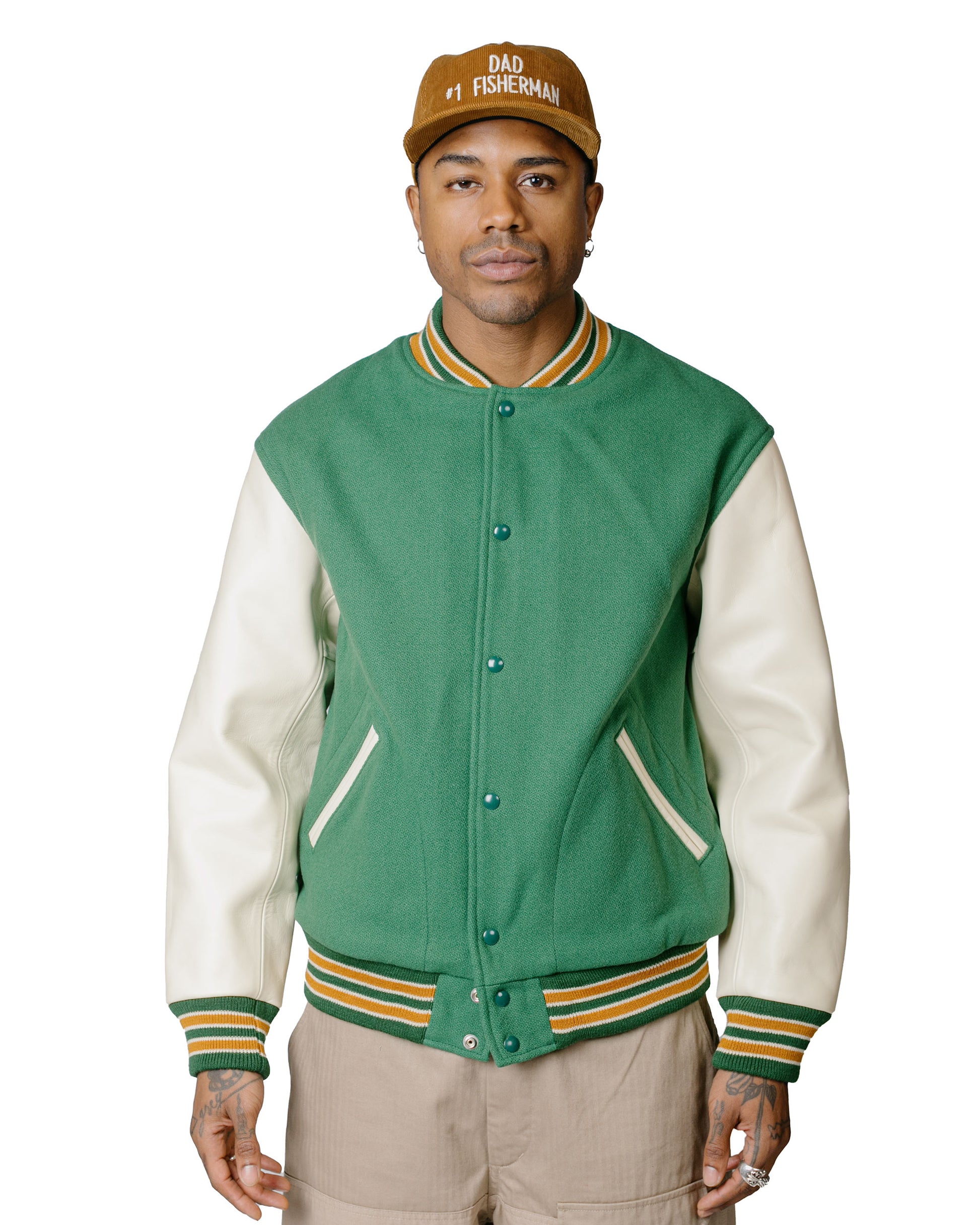 lost & found The Real McCoy's The Real McCoy's MJ23120 Wool Varsity Jacket Shamrock