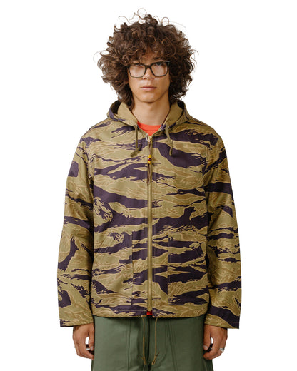 The Real McCoy's MJ24004 Tiger Camouflage Parka / Advisor Khaki model front