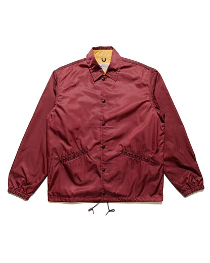 The Real McCoy's MJ24010 Nylon Cotton Lined Coach Jacket Burgundy