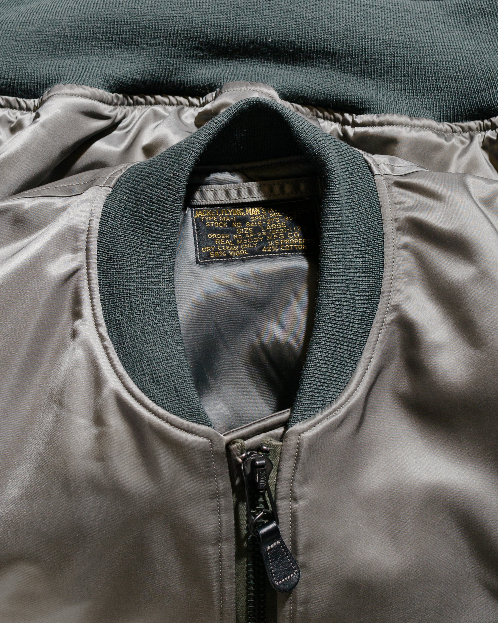 lost & found The Real McCoy's The Real McCoy's MJ24102 Type MA-1 Real McCoy Mfg. Co. / J-8279 Silver Gray
