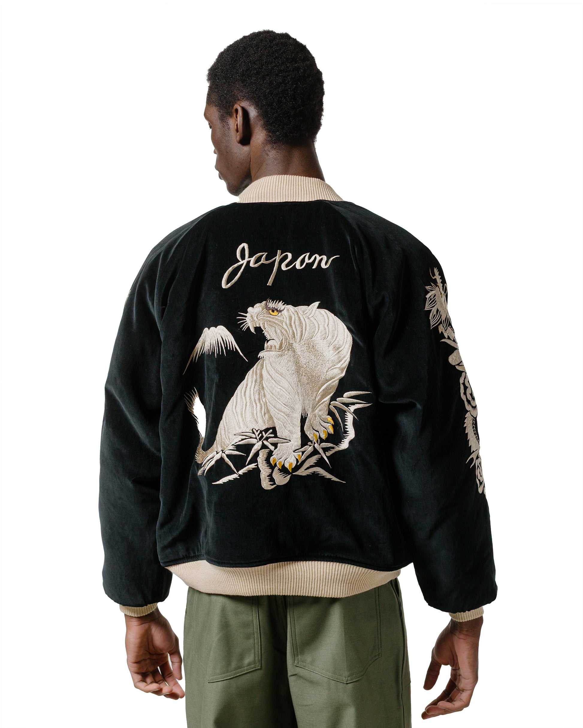 lost & found The Real McCoy's The Real McCoy's MJ24103 Souvenir Suka Jacket / Tiger And Eagle Black