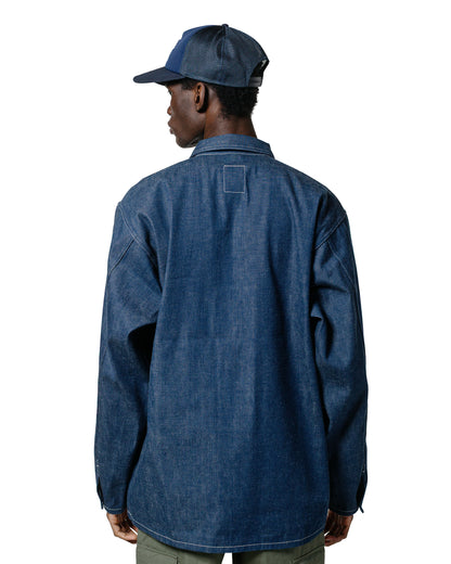 lost & found The Real McCoy's The Real McCoy's MJ25005 Jumper, Working, Denim, Blue Indigo