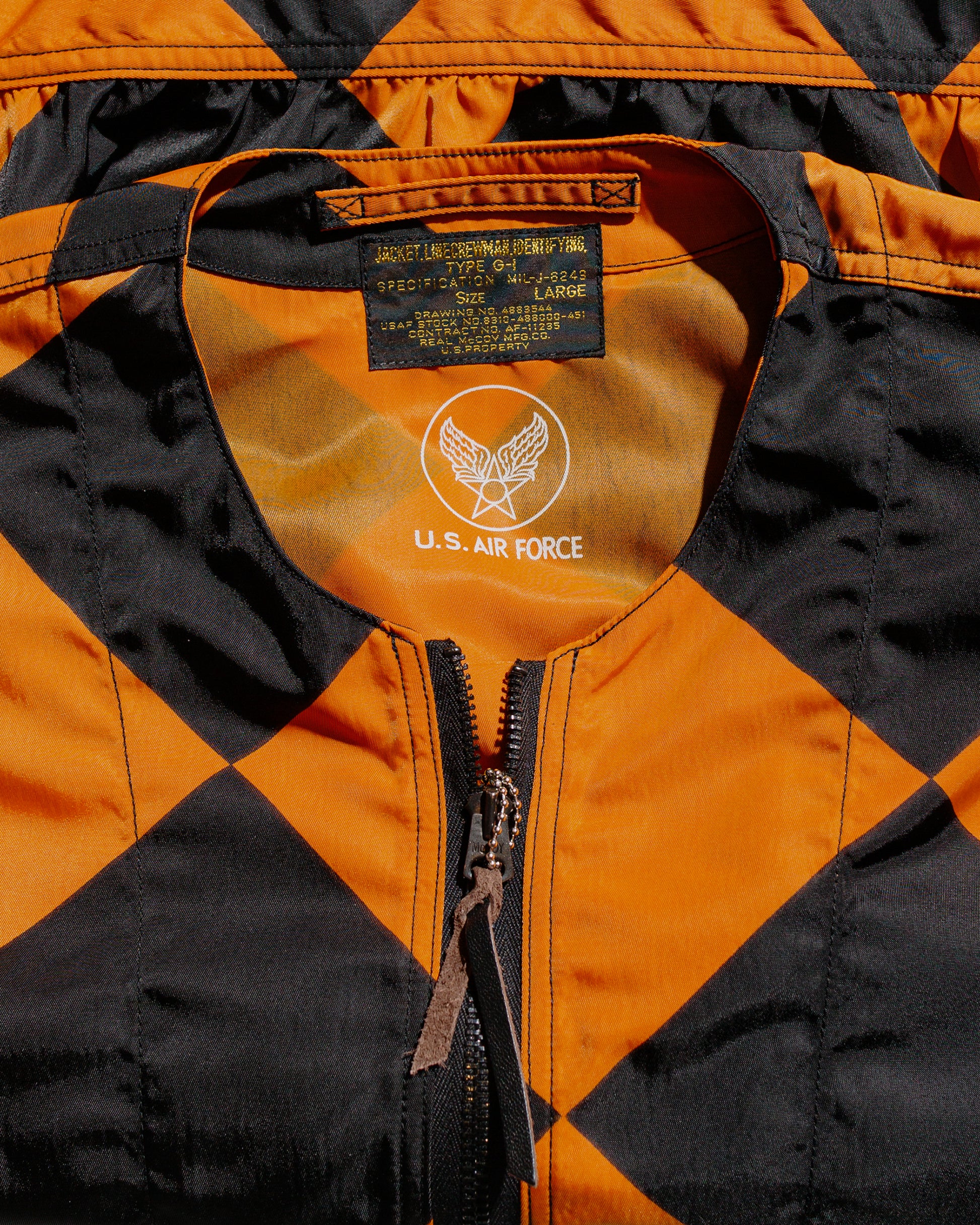 lost & found The Real McCoy's The Real McCoy's MJ25008 Jacket, Linecrewman, Identifying, Type G-1 Orange/Black