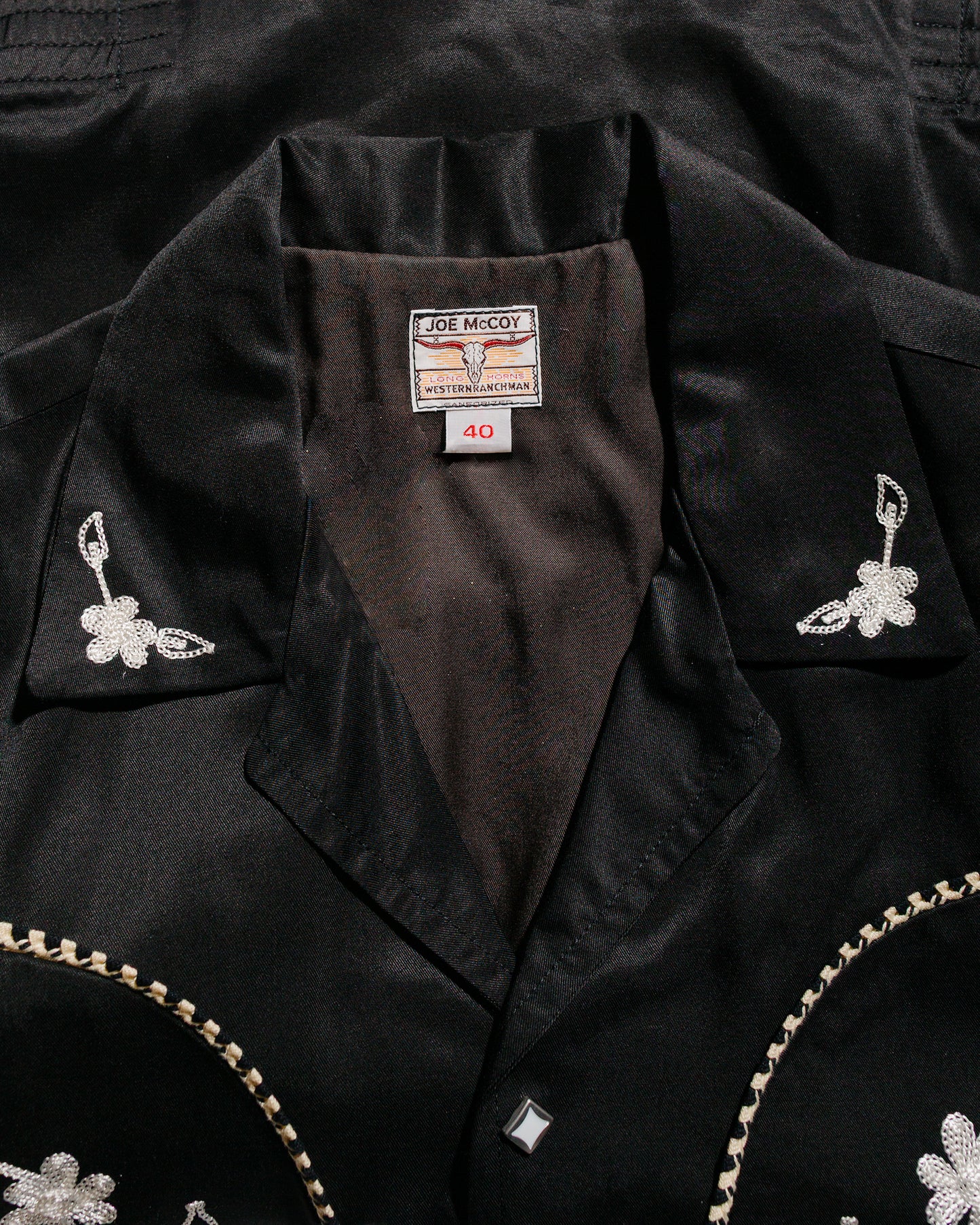lost & found The Real McCoy's The Real McCoy's MJ25009 Embroidered Rayon Western Jacket Black