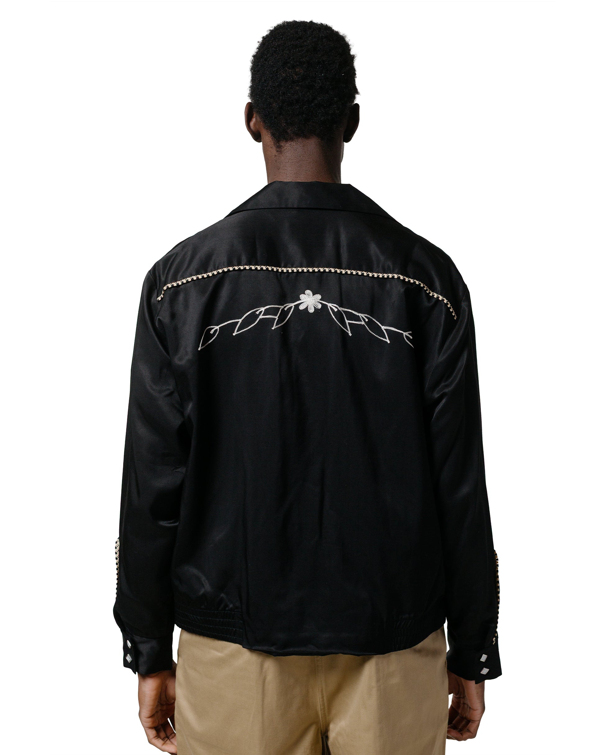 lost & found The Real McCoy's The Real McCoy's MJ25009 Embroidered Rayon Western Jacket Black